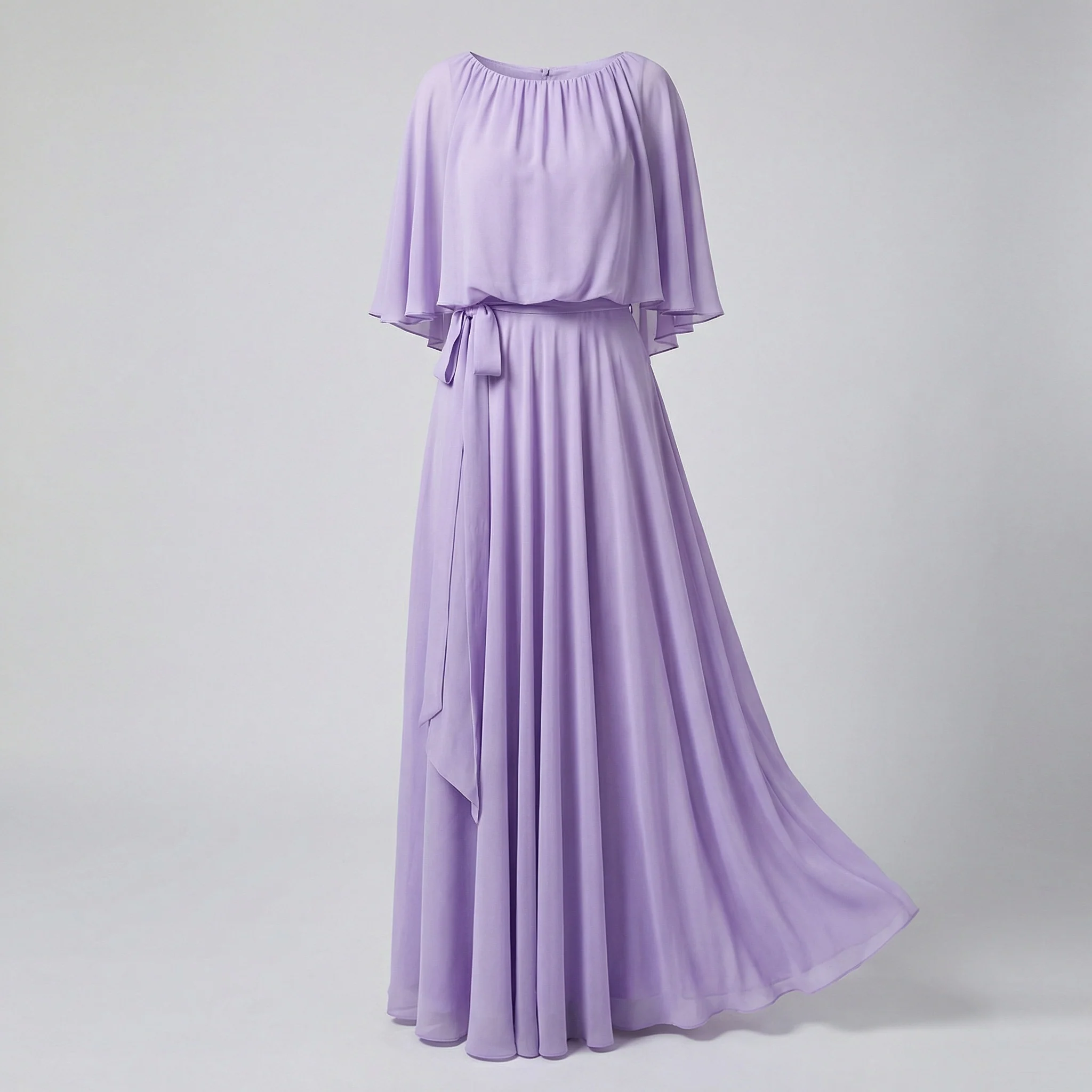Maxikleid Sommer mit Capeärmeln - Image 4