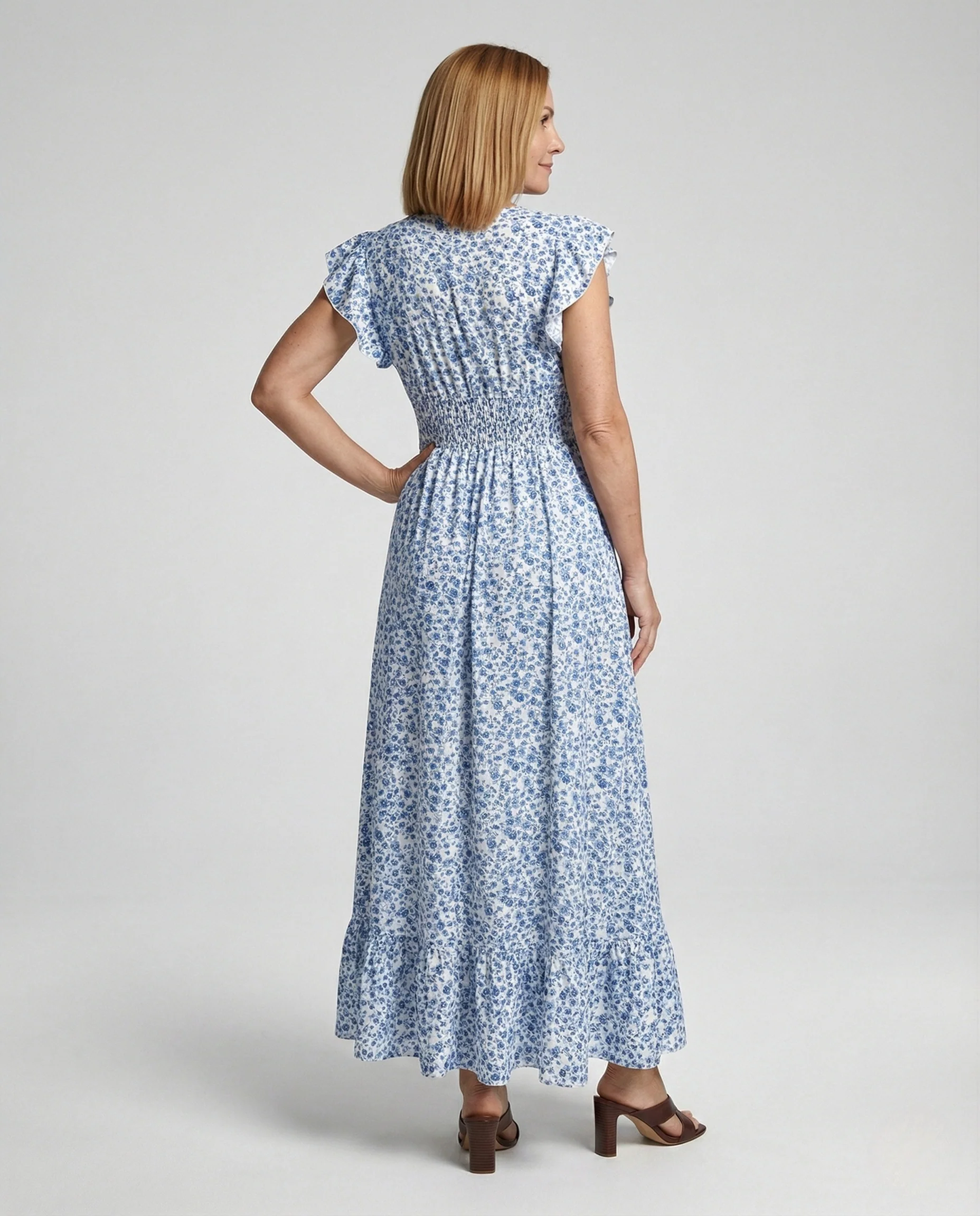 Maxikleid Damen Smokoberteil - Image 4