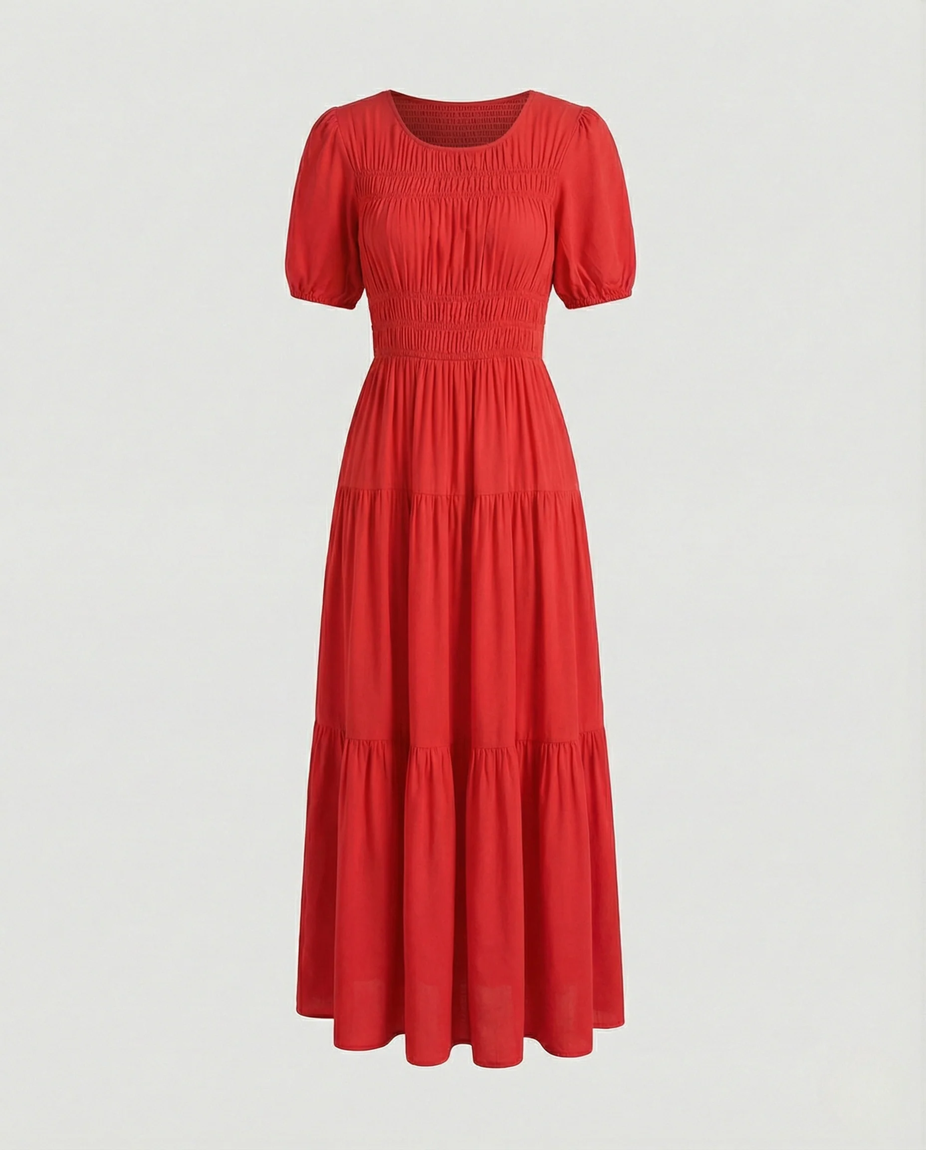 Damen Maxikleid mit Ethnomuster und Volantrock - Image 19