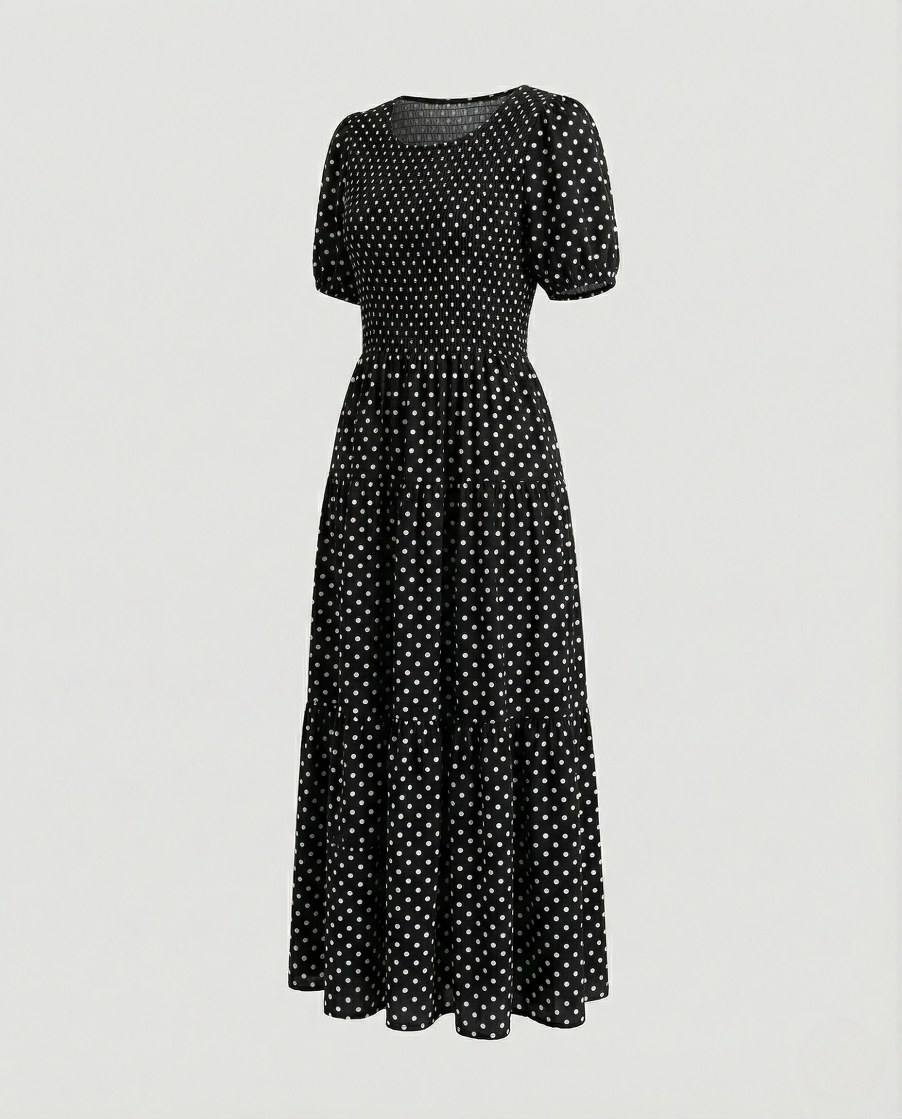 Damen Maxikleid mit Ethnomuster und Volantrock - Image 8