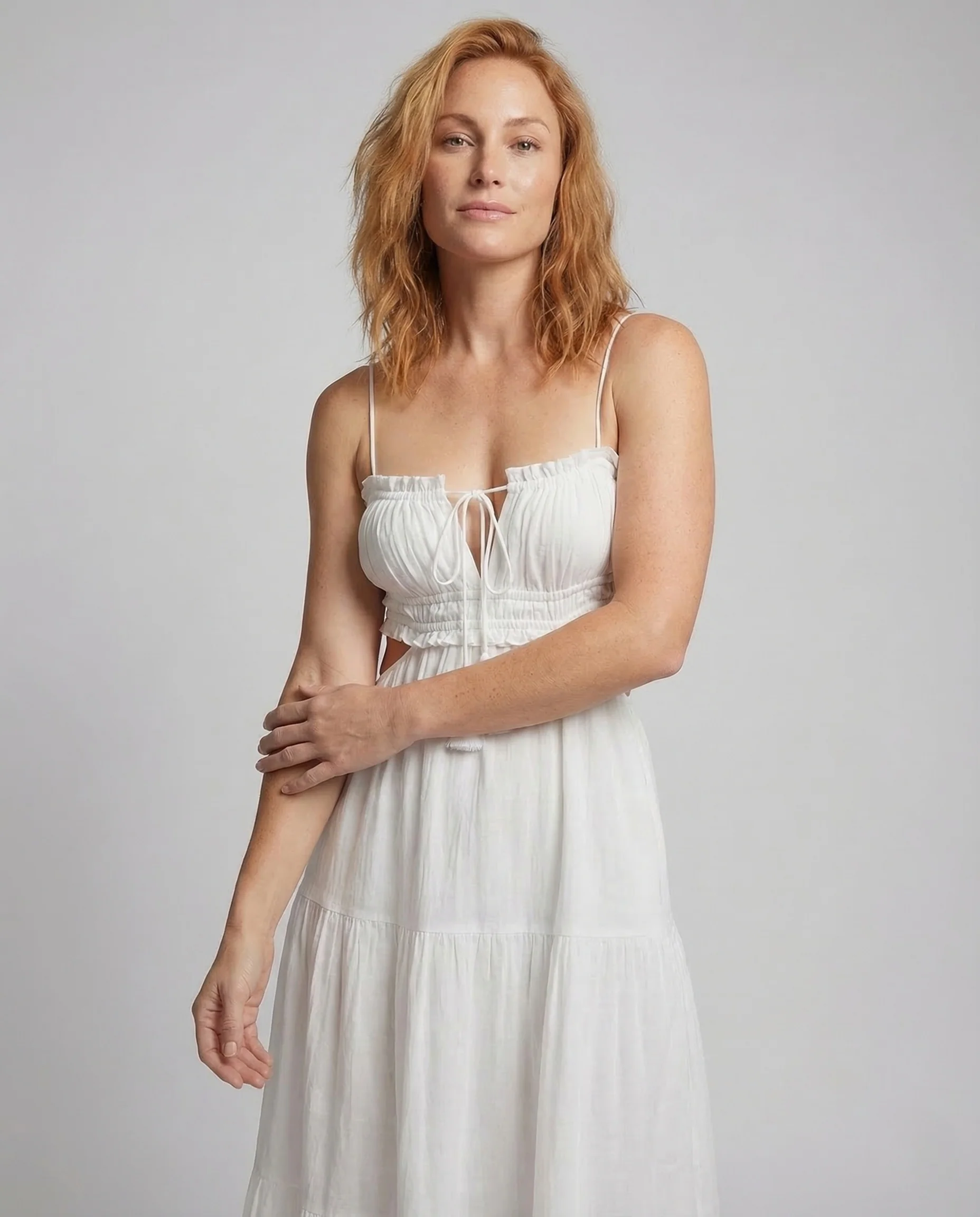 Damen Maxikleid Cut Out Stufenrock - Image 2