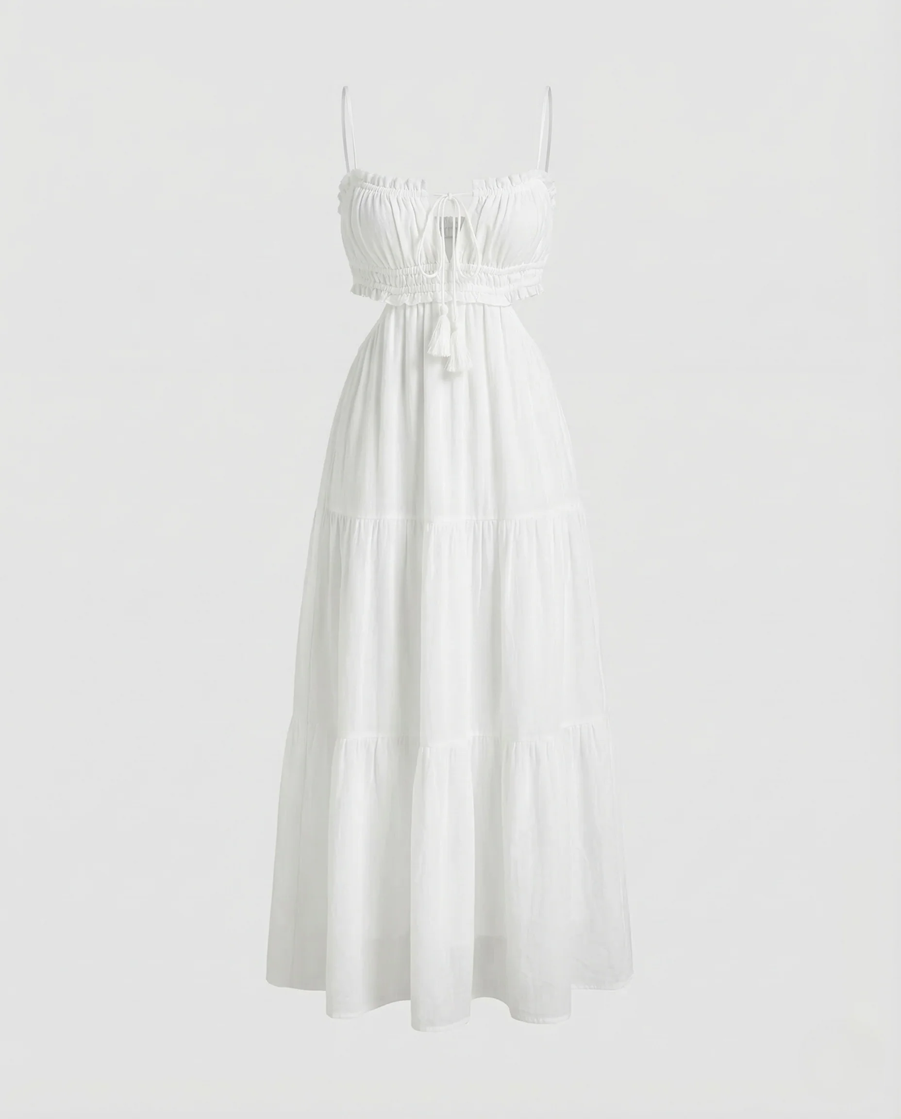 Damen Maxikleid Cut Out Stufenrock - Image 5