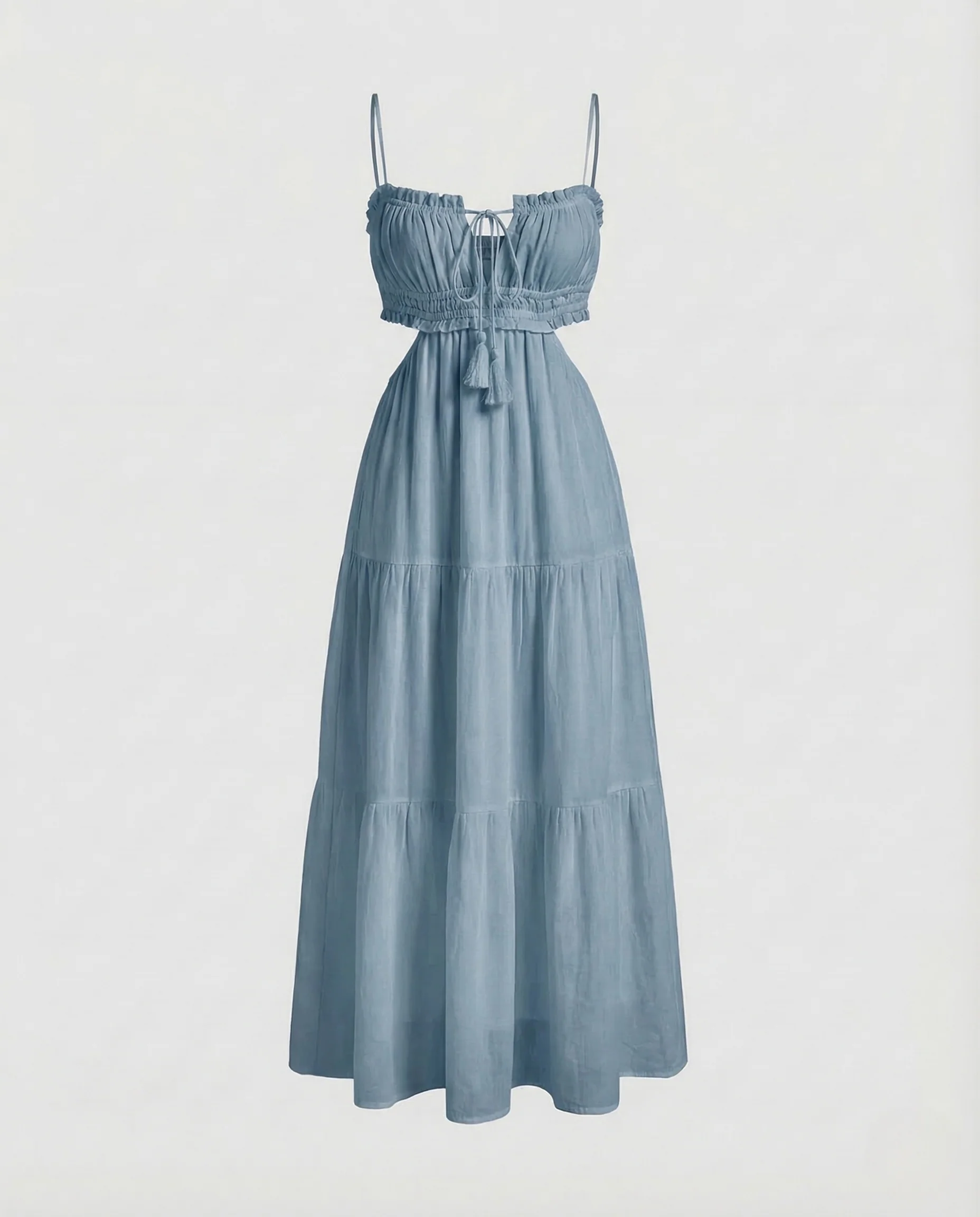 Damen Maxikleid Cut Out Stufenrock - Image 7