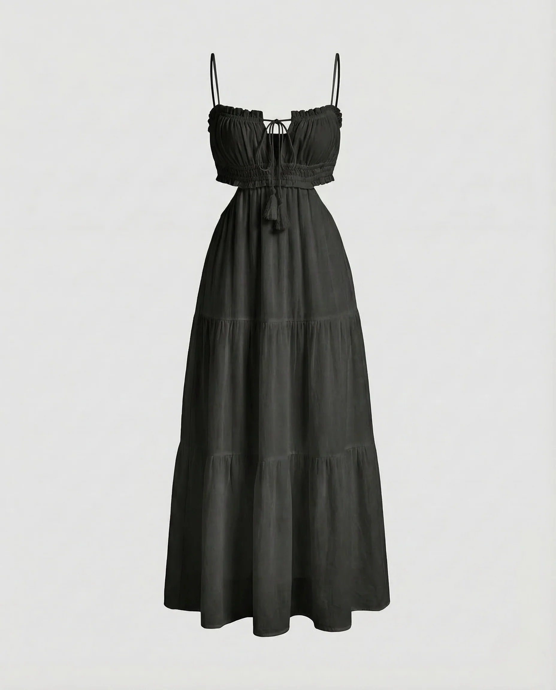 Damen Maxikleid Cut Out Stufenrock - Image 8