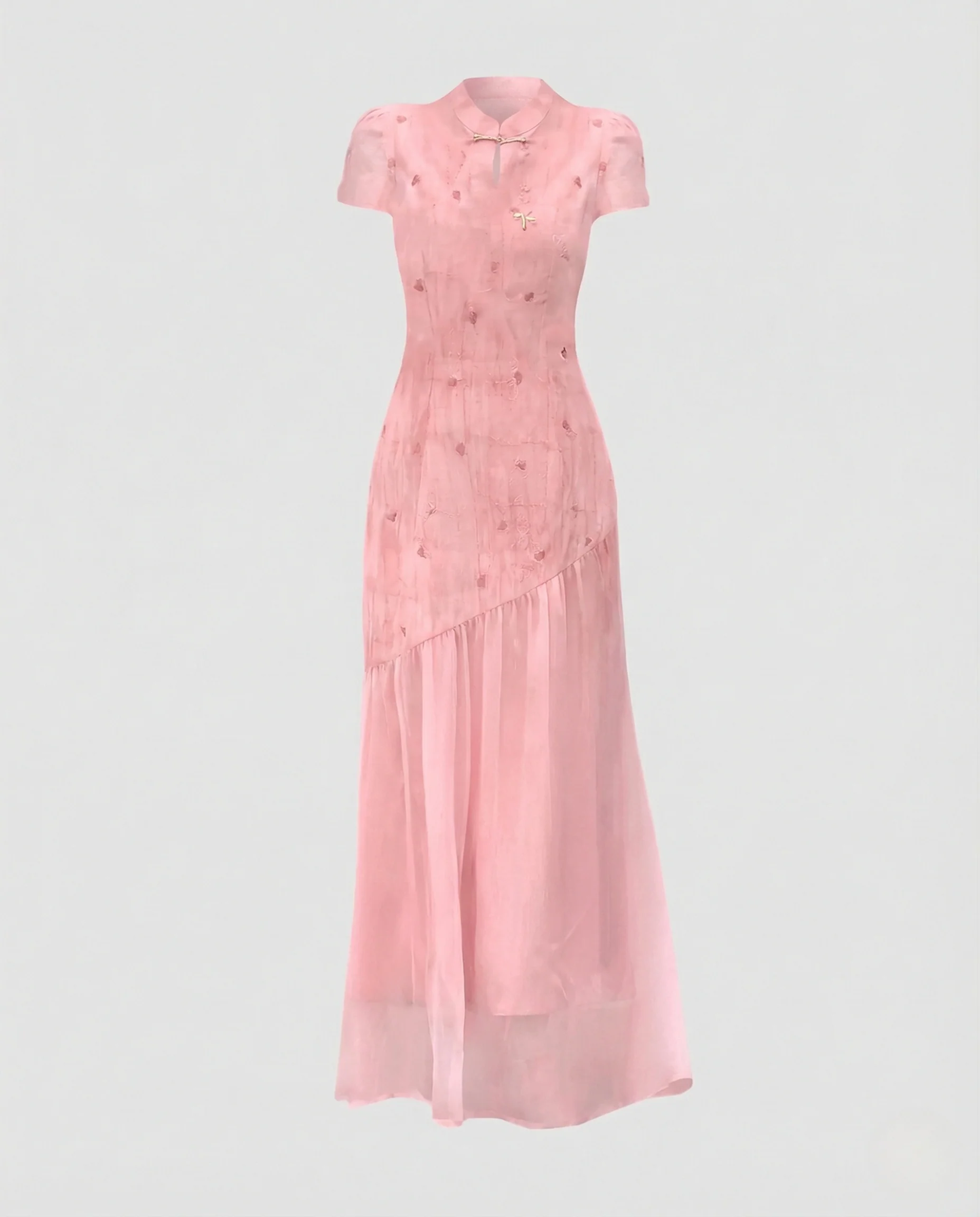 Damen Besticktes Maxikleid mit Chiffon - Image 5