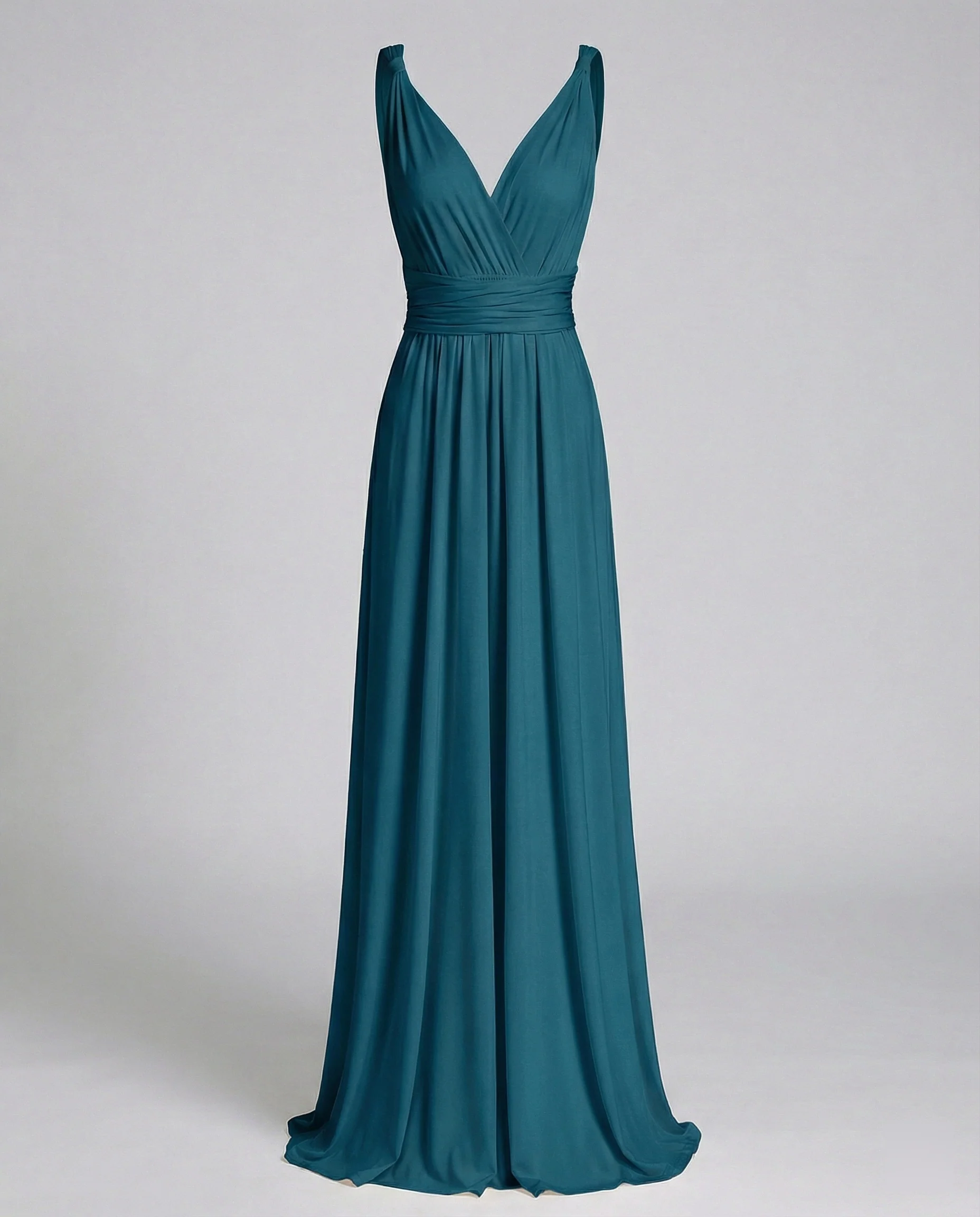 Damen Maxikleid Sommer V-Ausschnitt Empire - Image 3