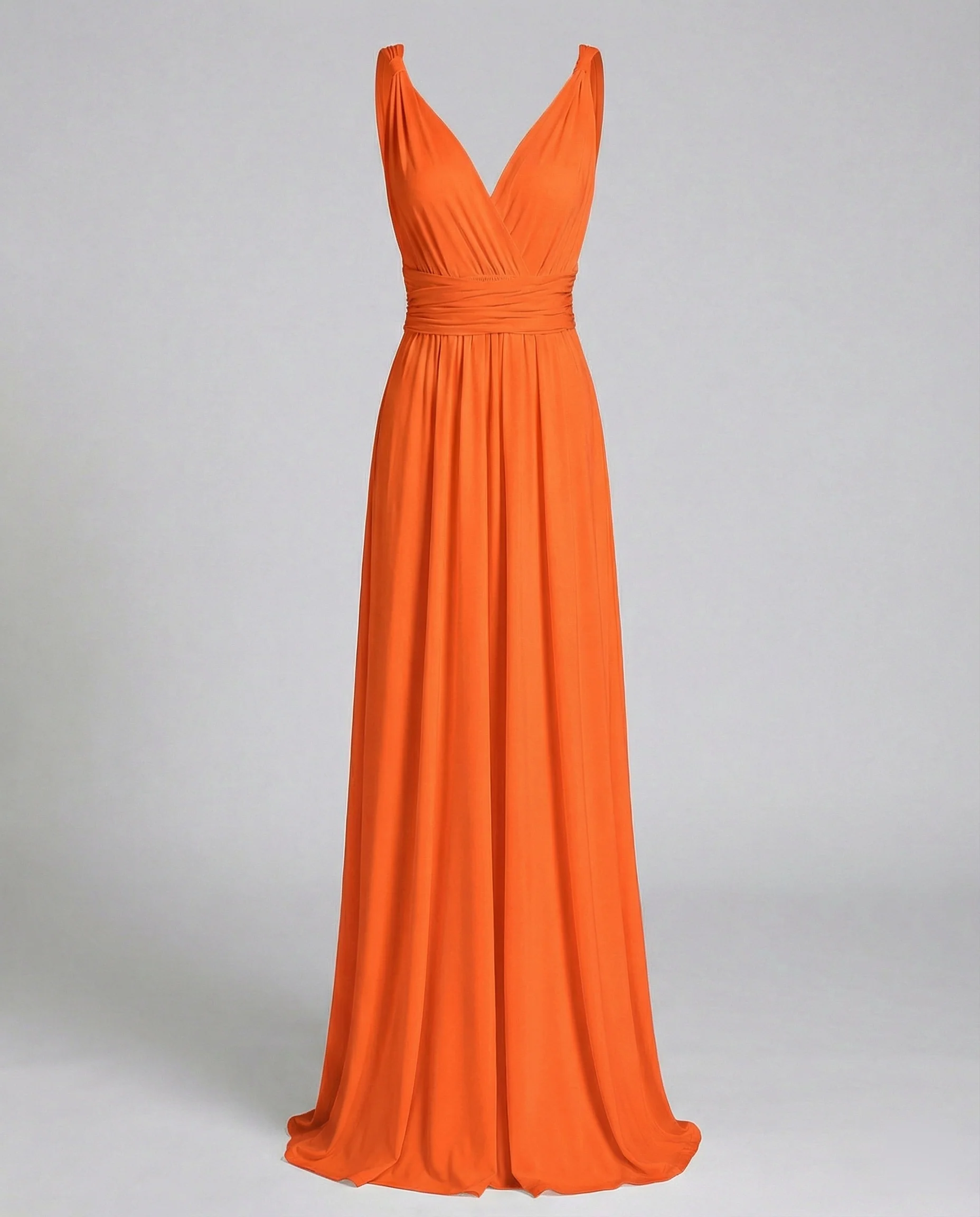 Damen Maxikleid Sommer V-Ausschnitt Empire - Image 5
