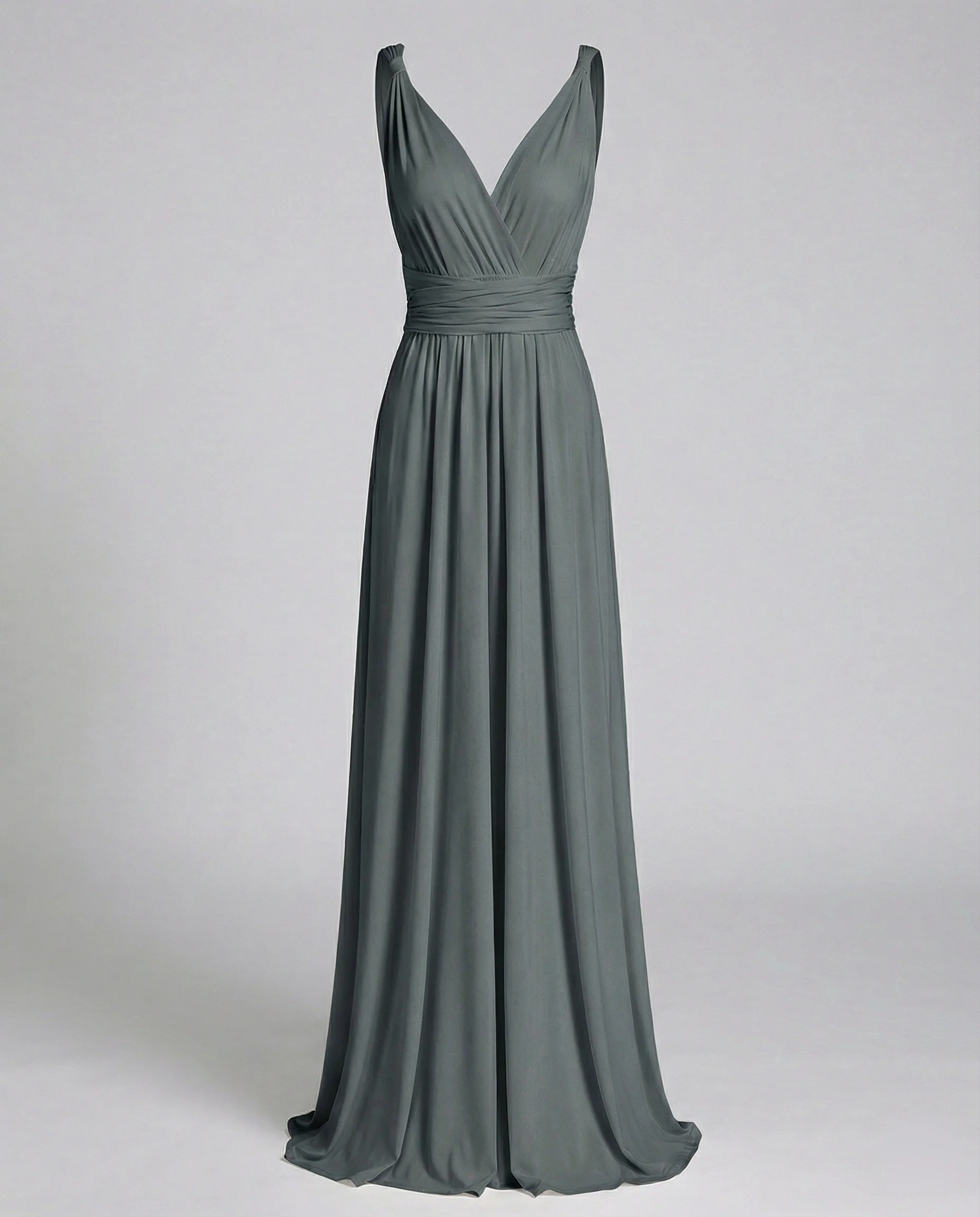Damen Maxikleid Sommer V-Ausschnitt Empire - Image 8