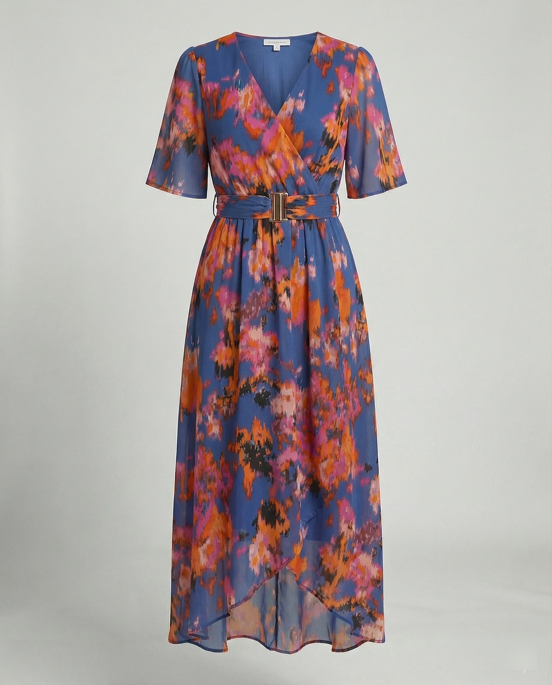 Damen Maxikleid mit Gürtel asymmetrisch - Image 5