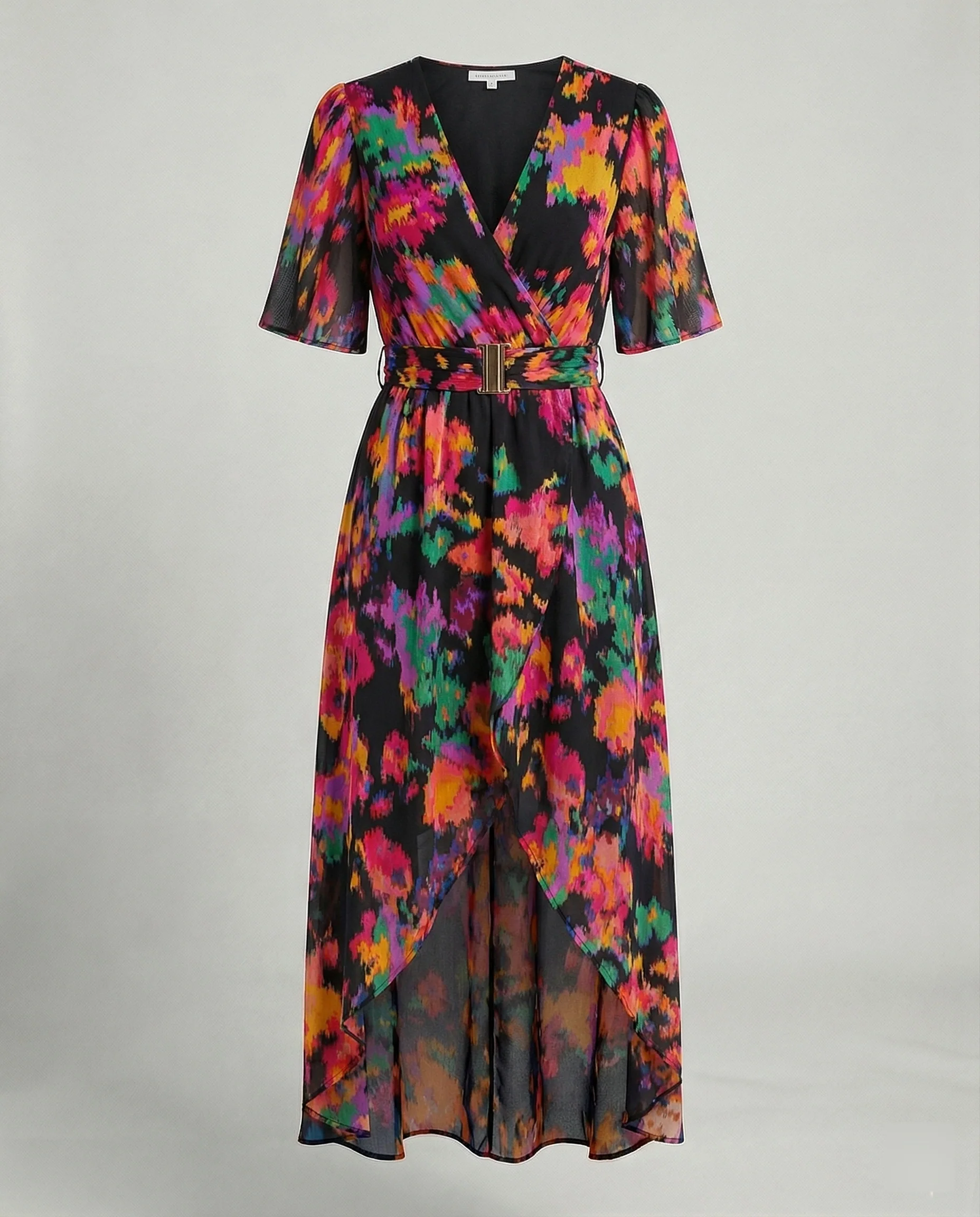 Damen Maxikleid mit Gürtel asymmetrisch - Image 7