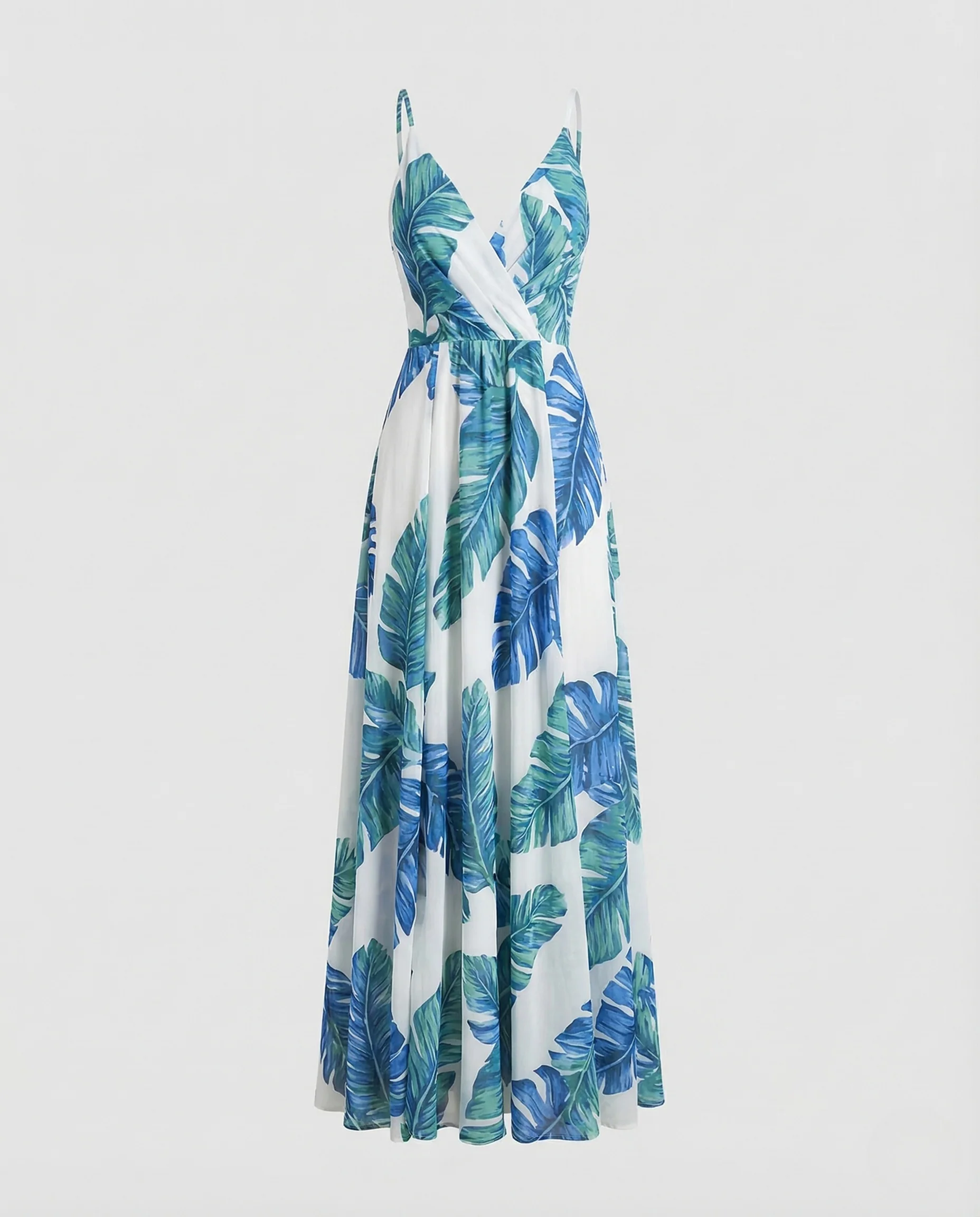 Damen Wickel Maxikleid Gürtel - Image 5