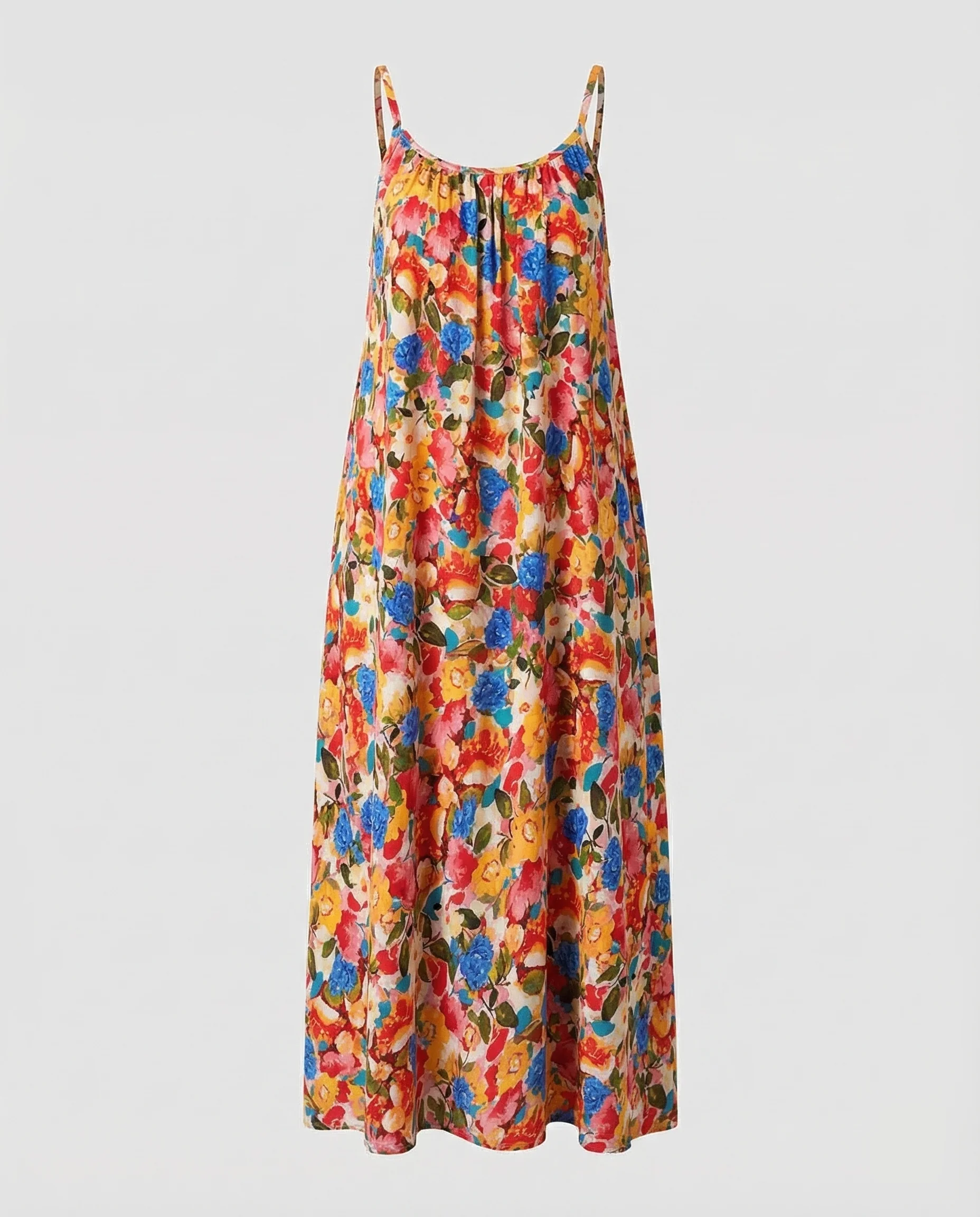 Damen Maxikleid Spaghettiträger Sommer - Image 5