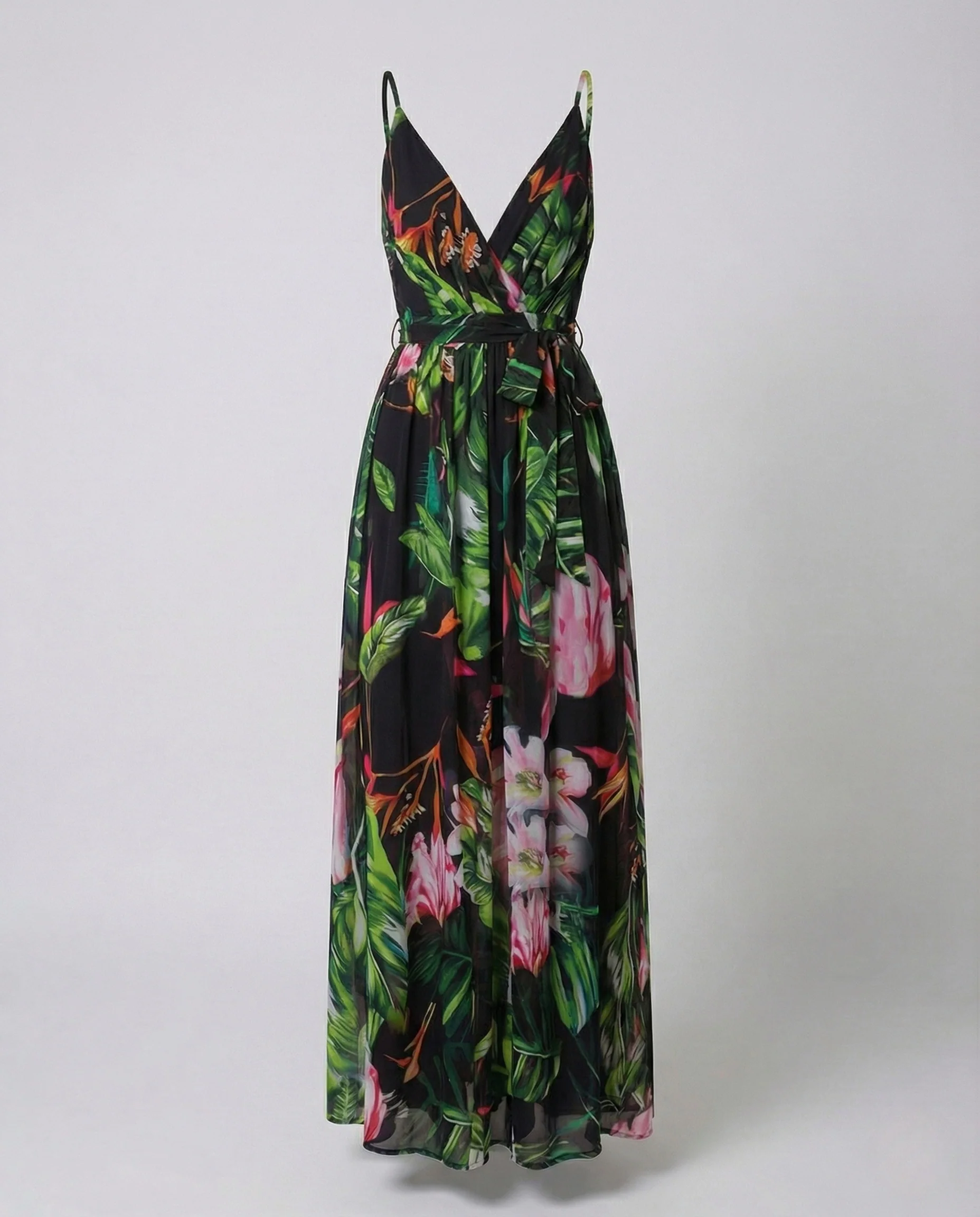 Damen Wickel Maxikleid mit Spaghettiträgern - Image 7
