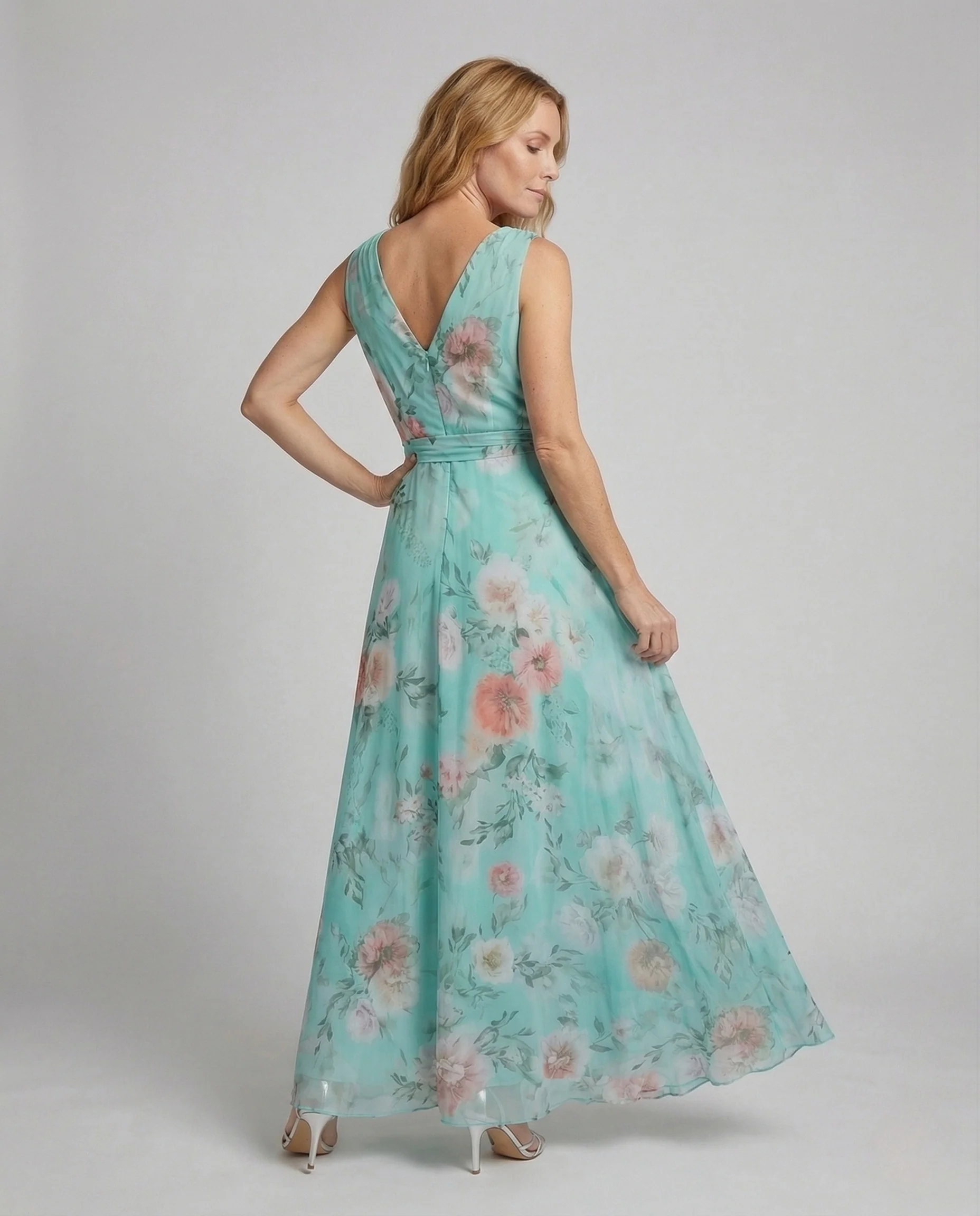 Damen Wickel Maxikleid aus Chiffon - Image 4