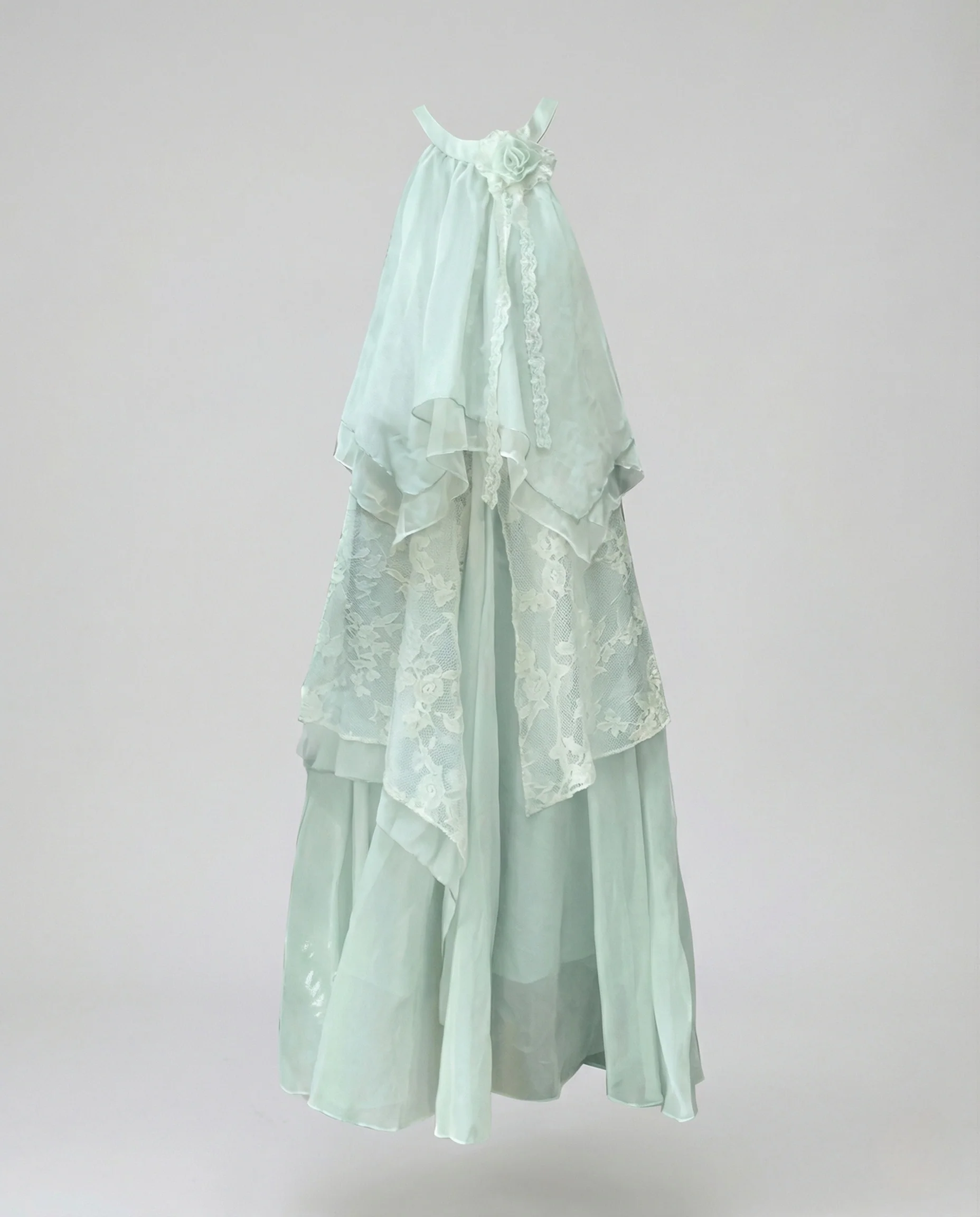 Damen Mehrlagiges Maxikleid mit Spitzen Overlay - Image 5