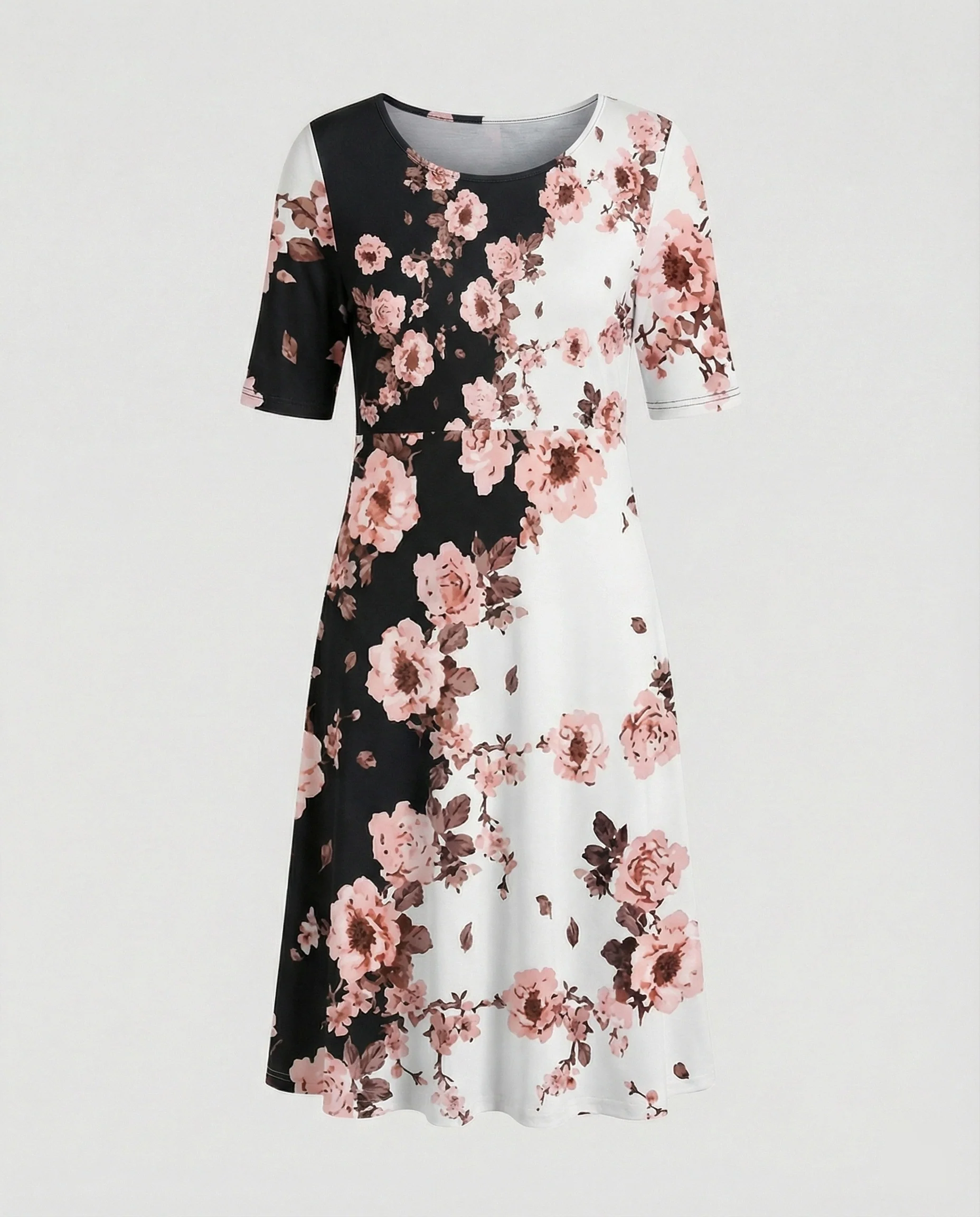 Damen Midikleid A-Linie Freizeitkleid - Image 12