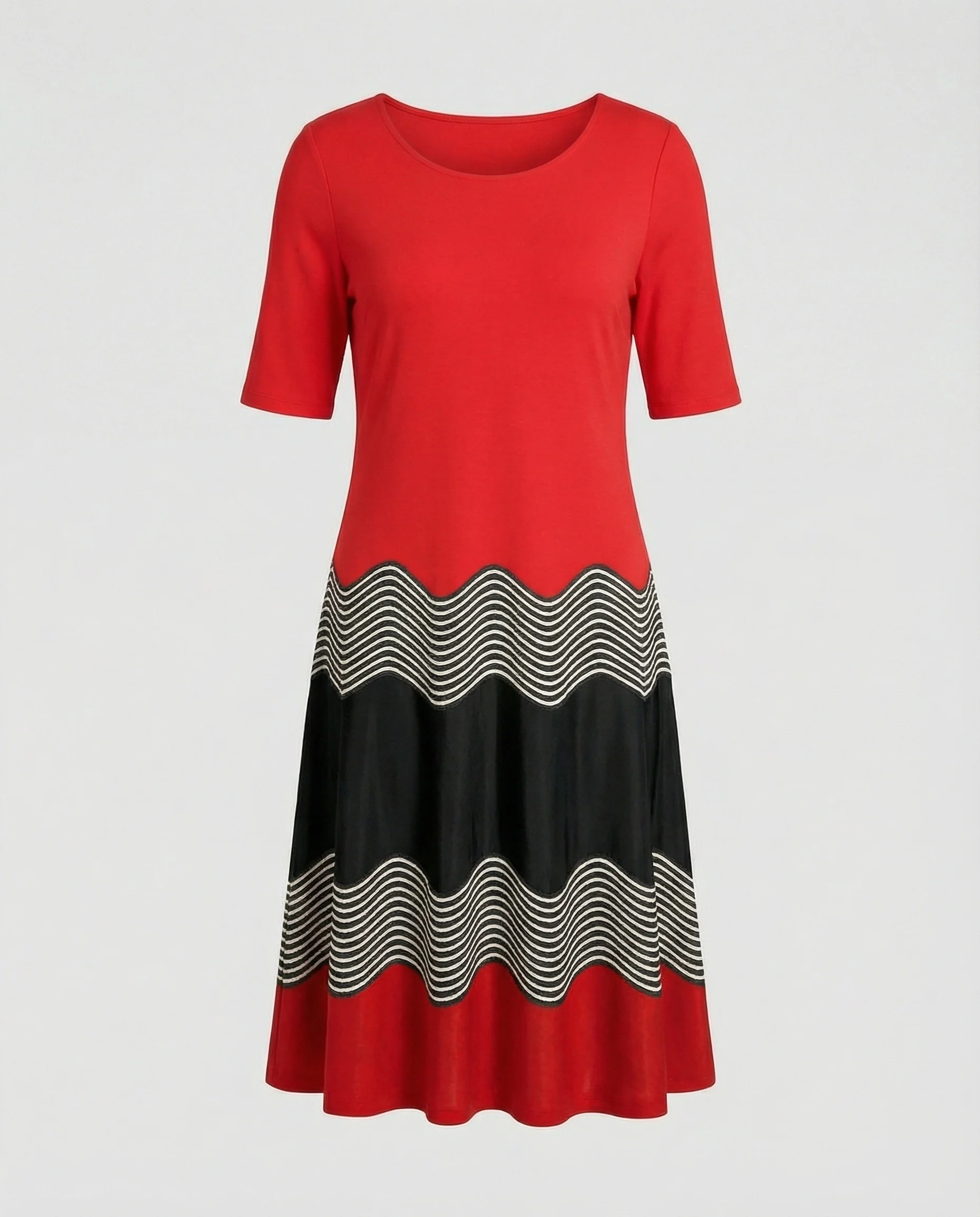 Damen Midikleid A-Linie Freizeitkleid - Image 5