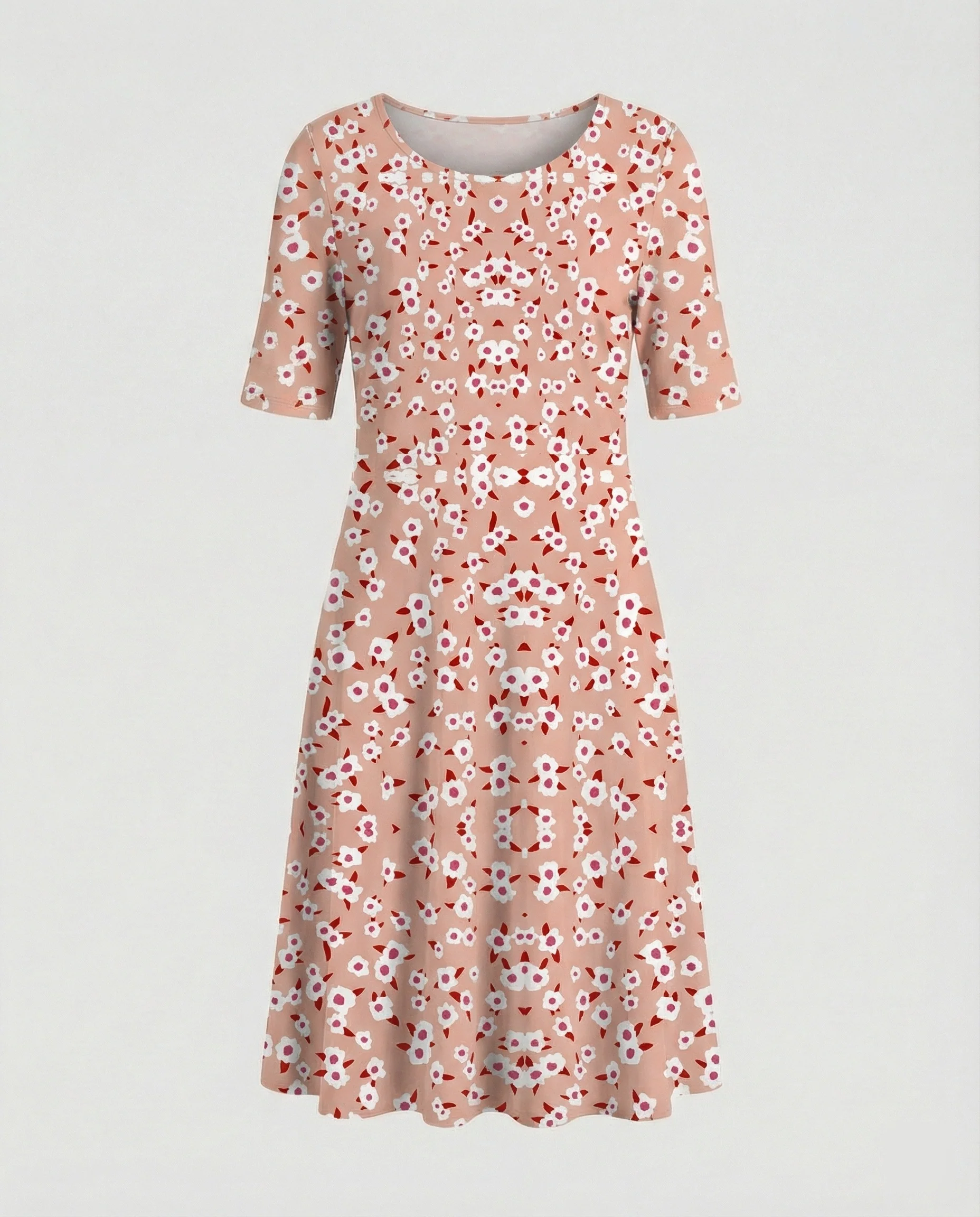 Damen Midikleid A-Linie Freizeitkleid - Image 6