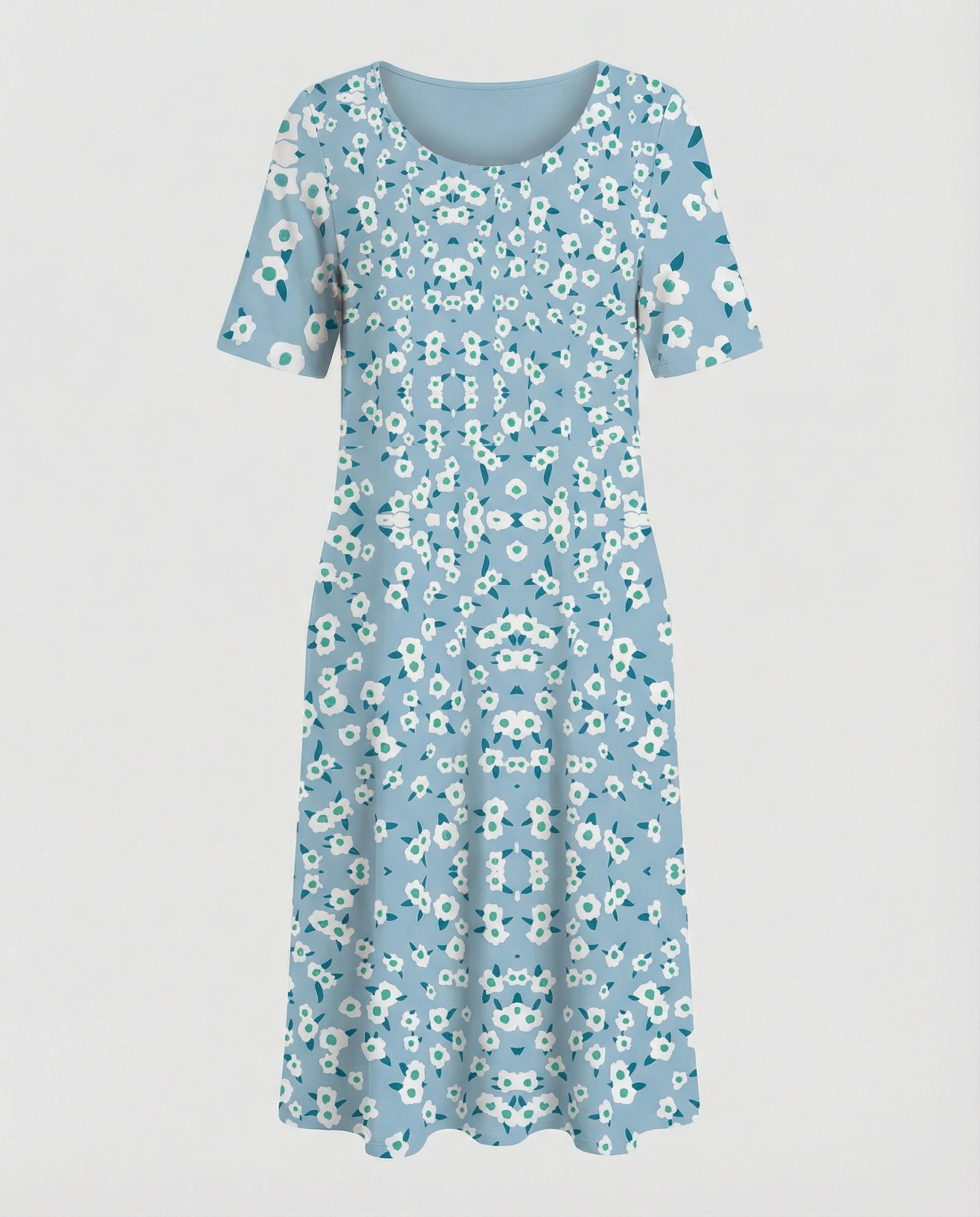 Damen Midikleid A-Linie Freizeitkleid - Image 9
