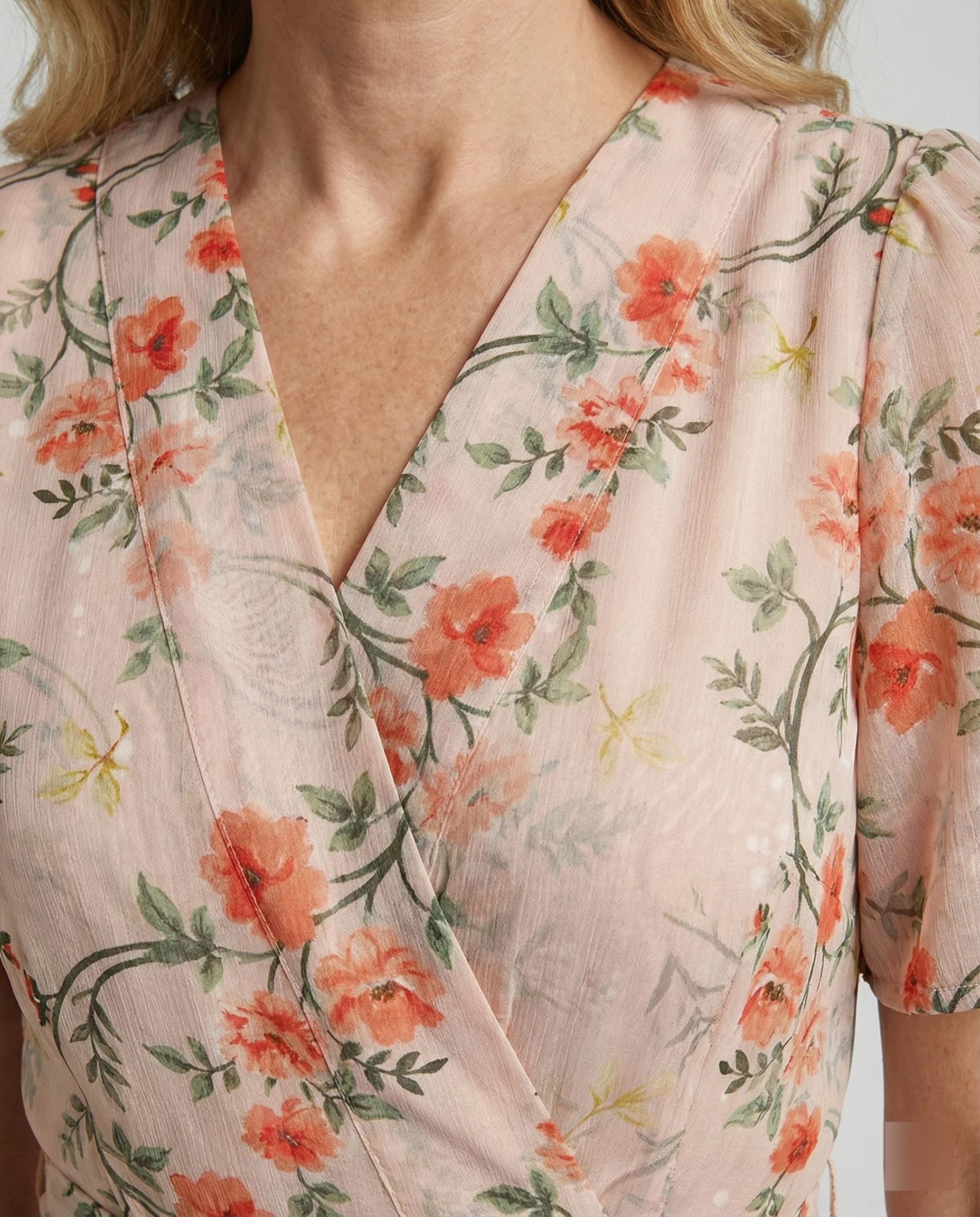 Damen Midikleid Wickeloptik floral - Image 4