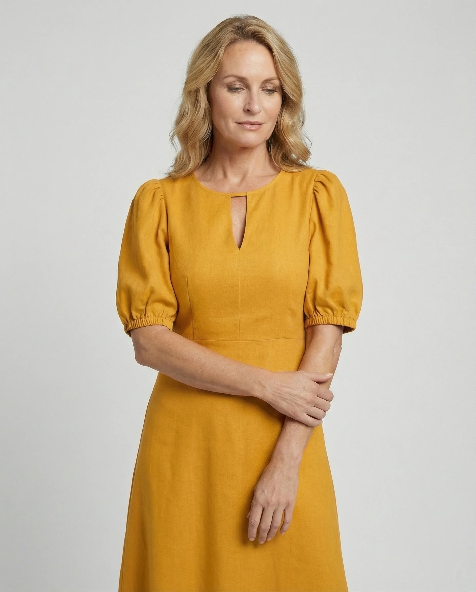 Damen Midikleid mit Ballonärmeln - Image 12