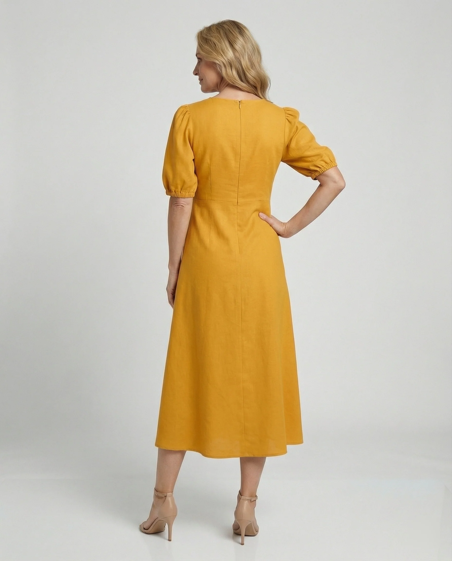 Damen Midikleid mit Ballonärmeln - Image 9