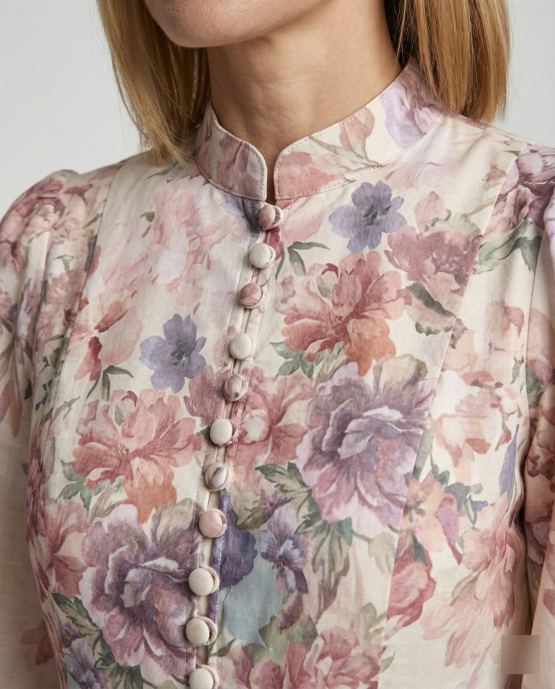 Midikleid Floral Mit Gürtel Damen - Image 3