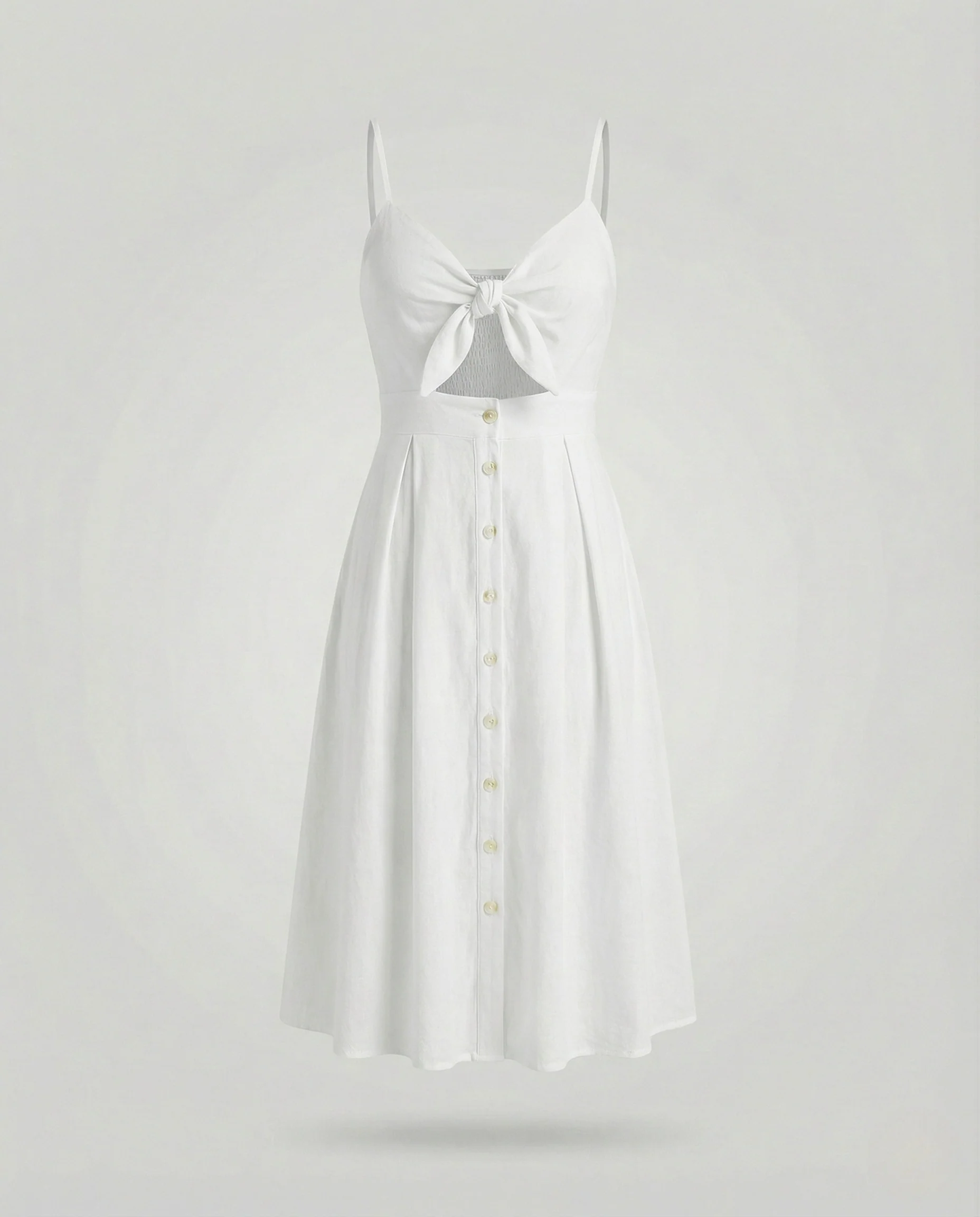 Freizeitkleid Damen Midikleid Knoten - Image 6