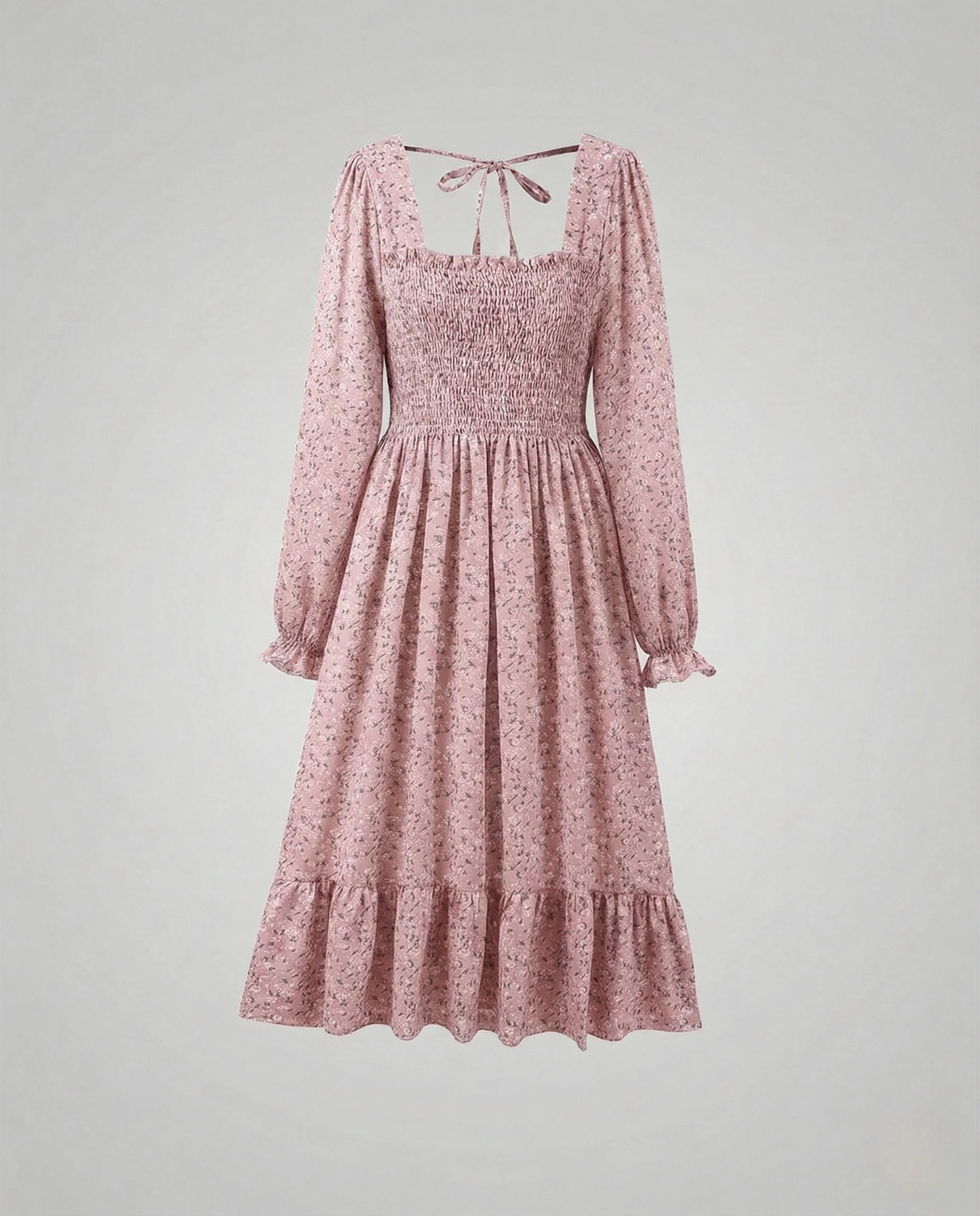 Damen Midikleid mit Smokoberteil - Image 10