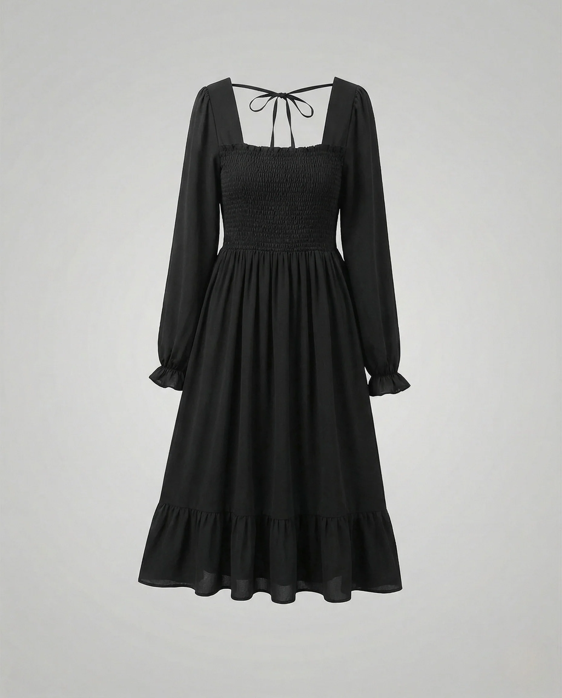Damen Midikleid mit Smokoberteil - Image 9