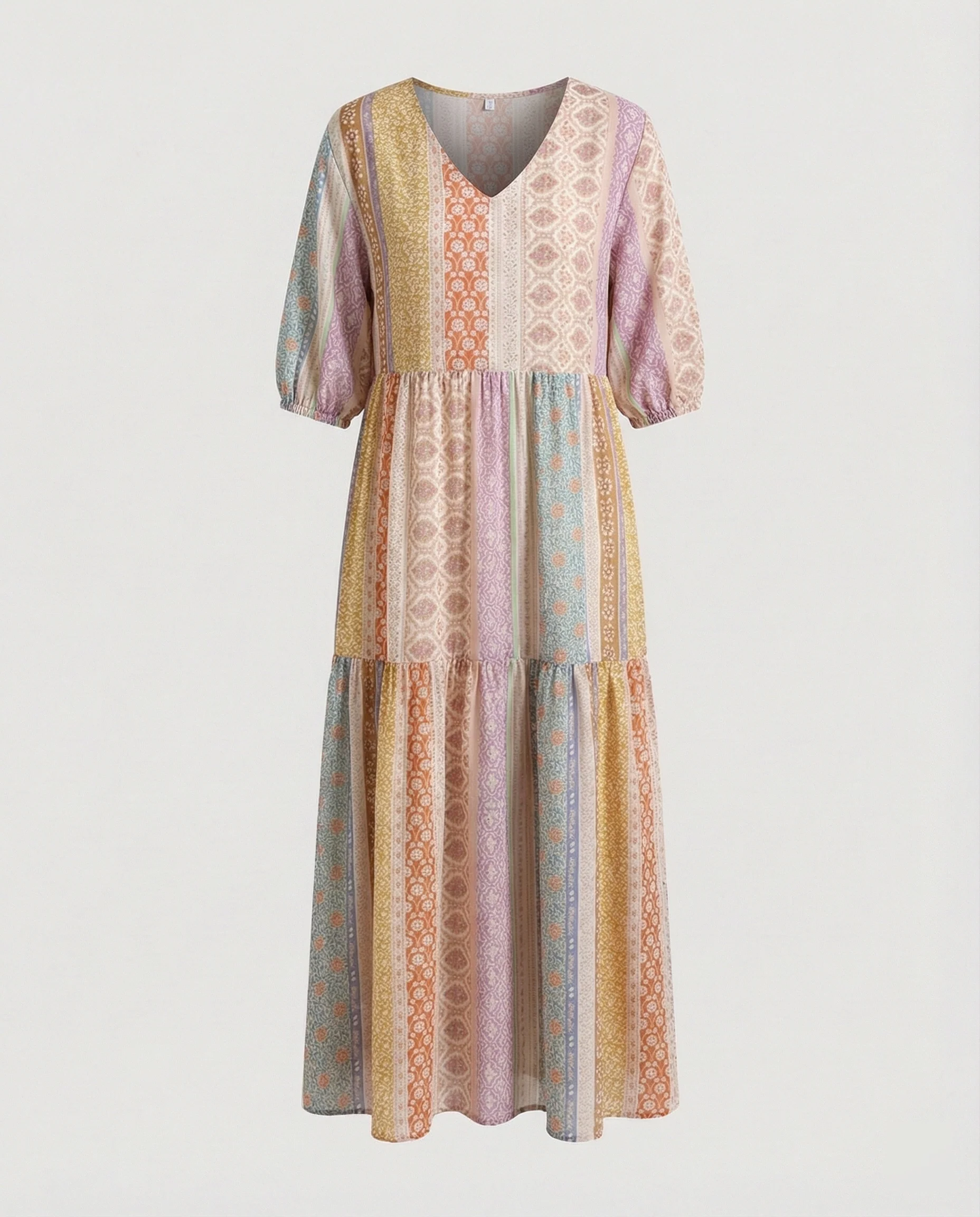 Damen Midikleid Sommer Stufenrock - Image 10