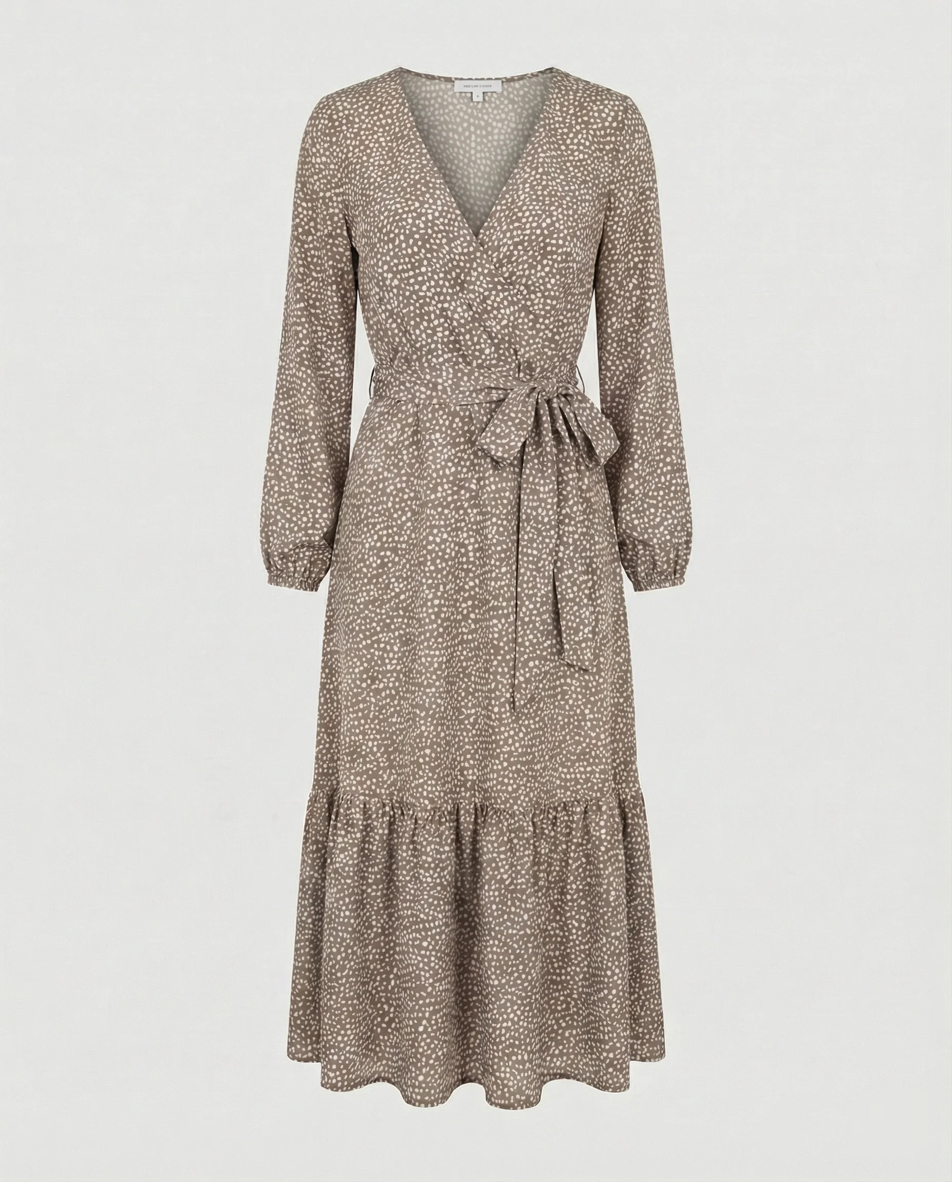Damen Midikleid Wickeloptik Sommer - Image 5