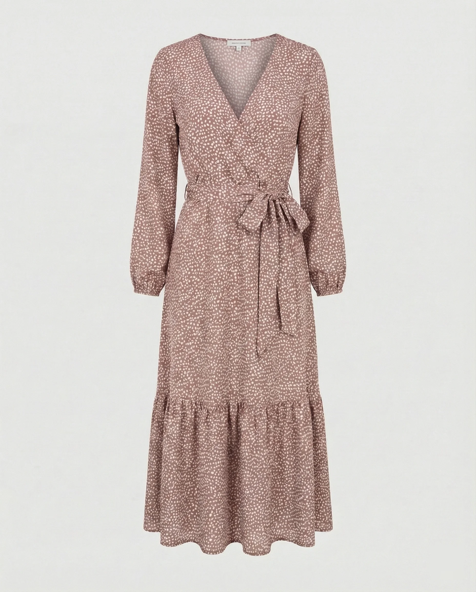 Damen Midikleid Wickeloptik Sommer - Image 9