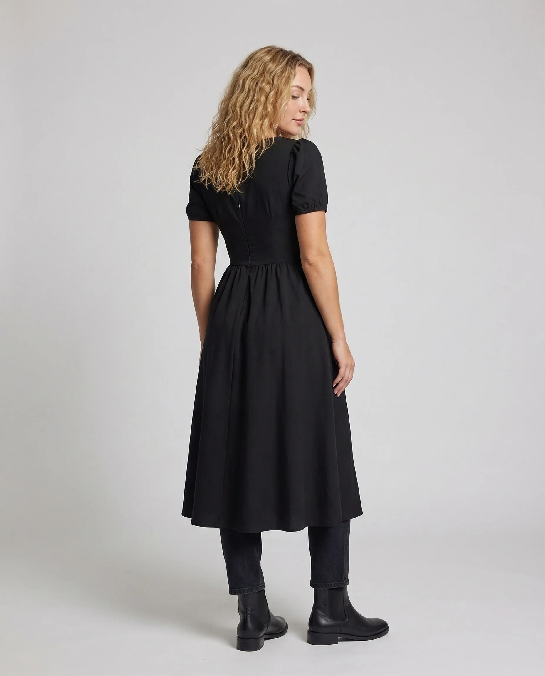 Damen Midikleid mit Vichy Schleife - Image 4