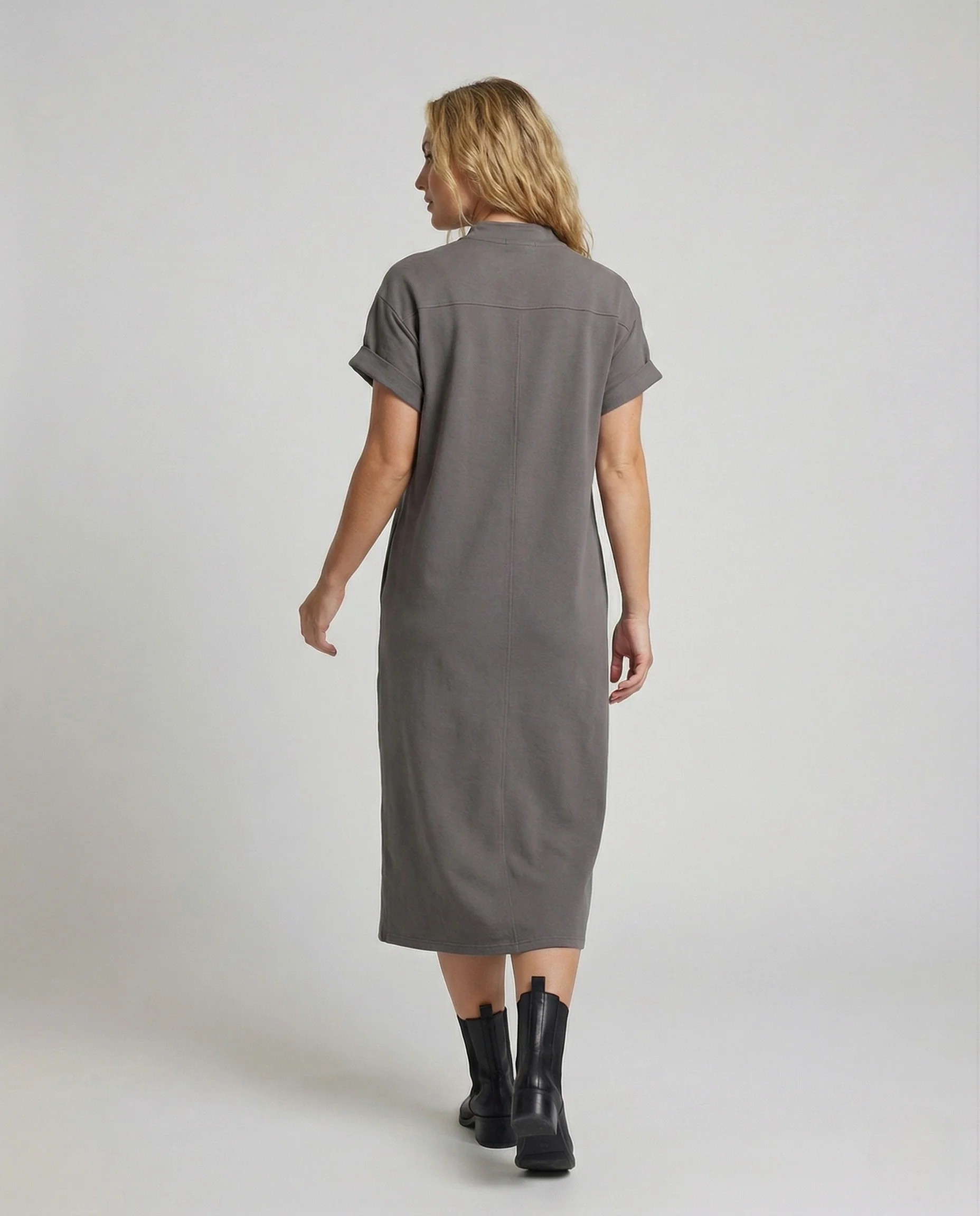 Damen Freizeit Midikleid mit Reißverschluss - Image 4