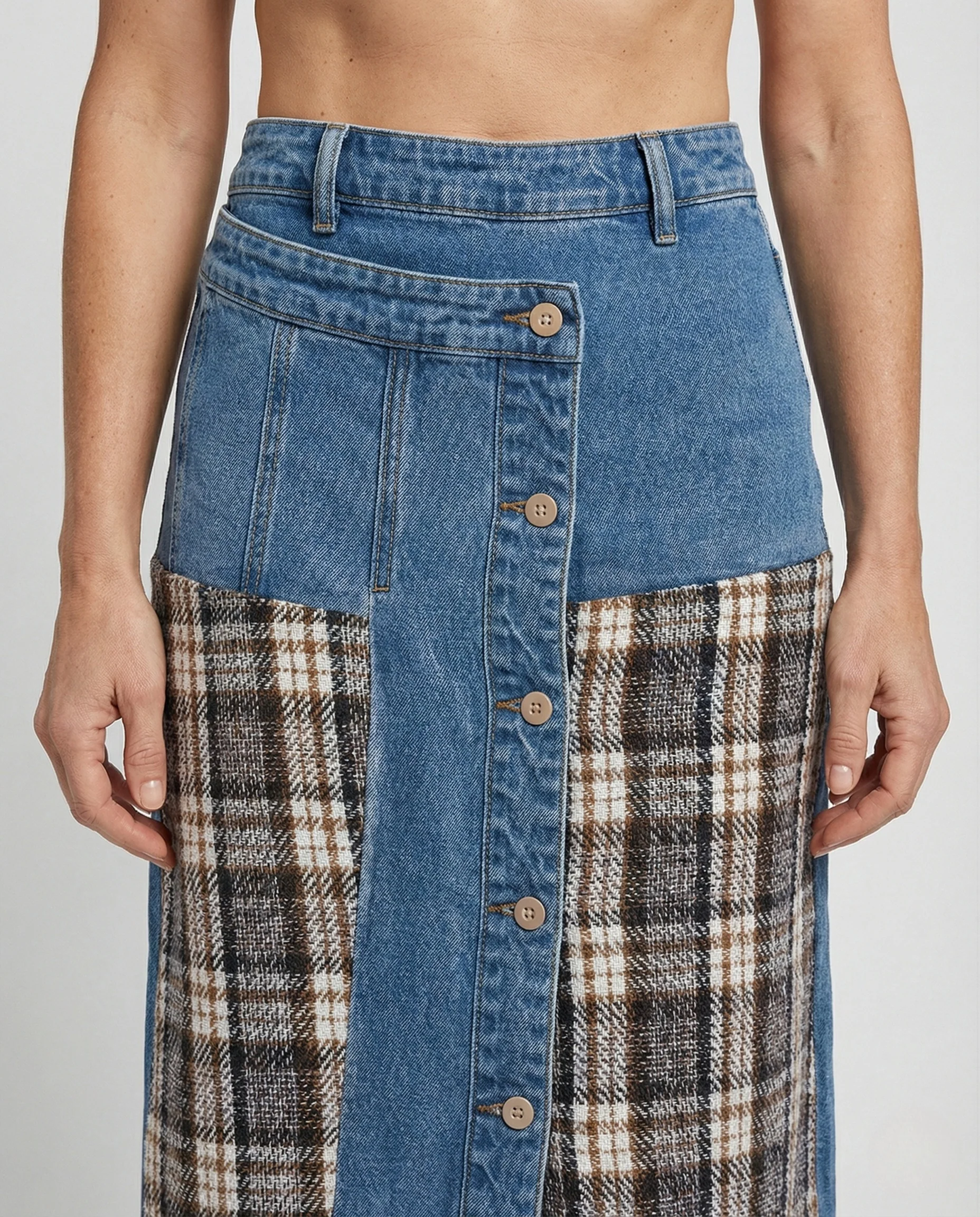 Midirock Damen Patchwork Design - Image 4