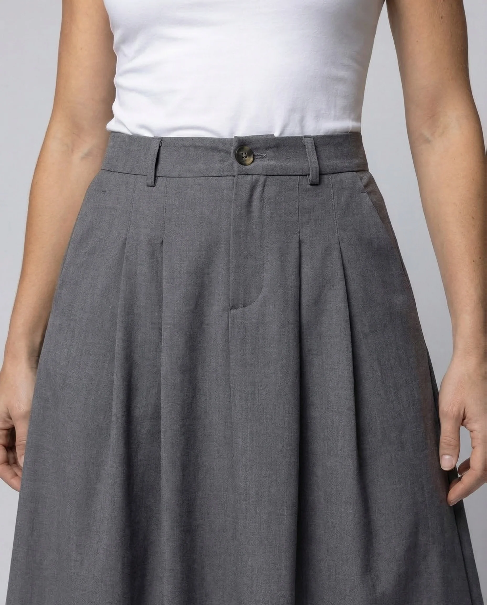 Damen Midirock A Linie Falten - Image 3