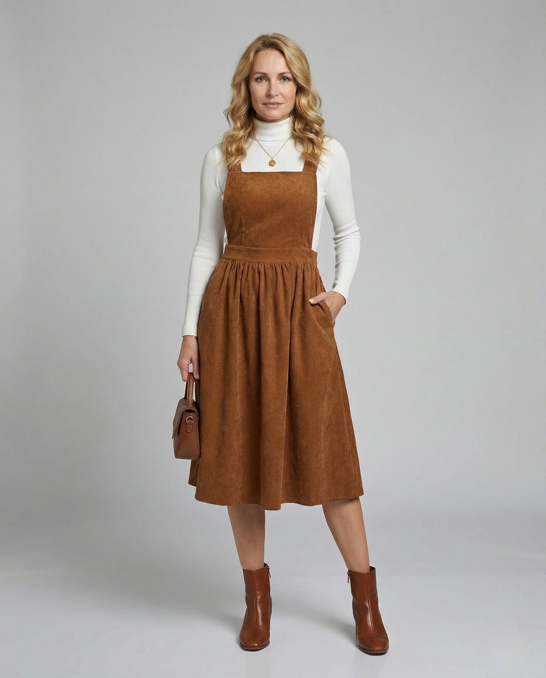 Midirock Damen Cord A-Linie