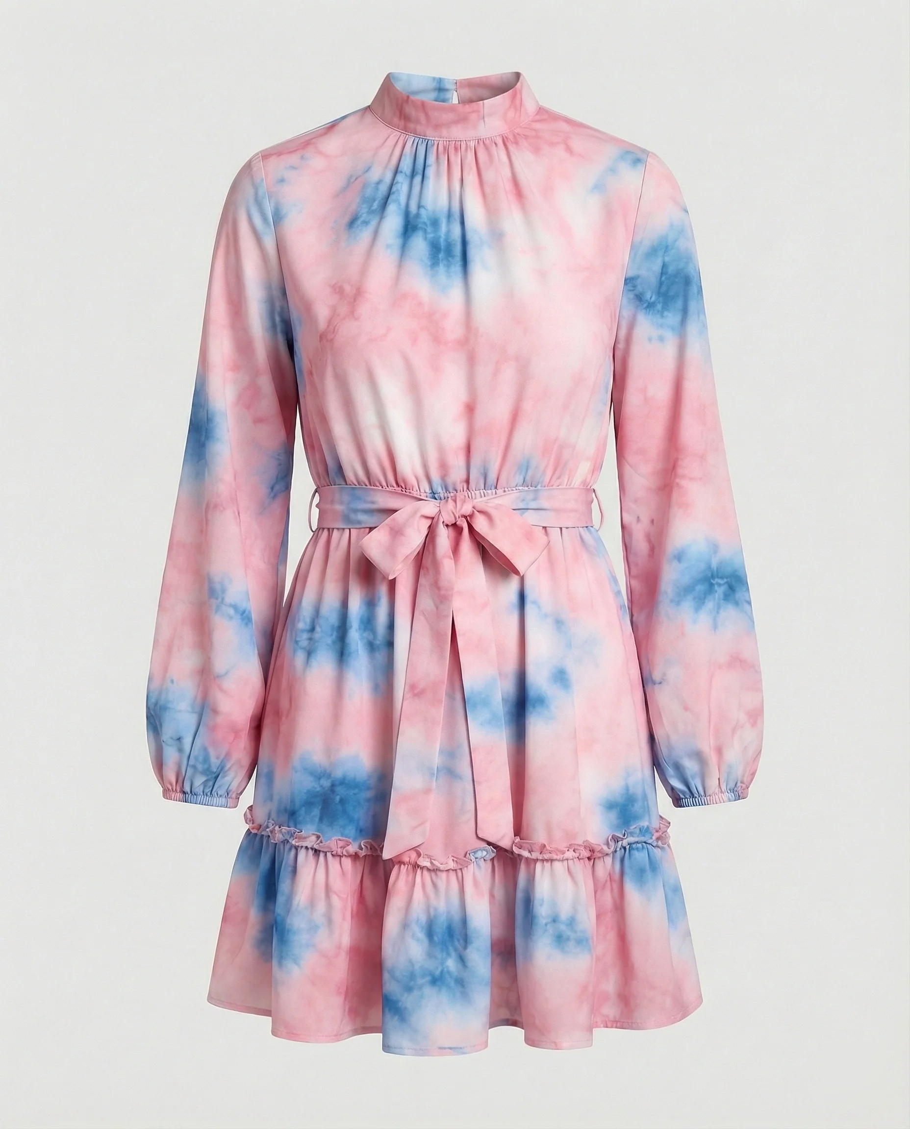 Damen Freizeitkleid Mini mit Volant - Image 12