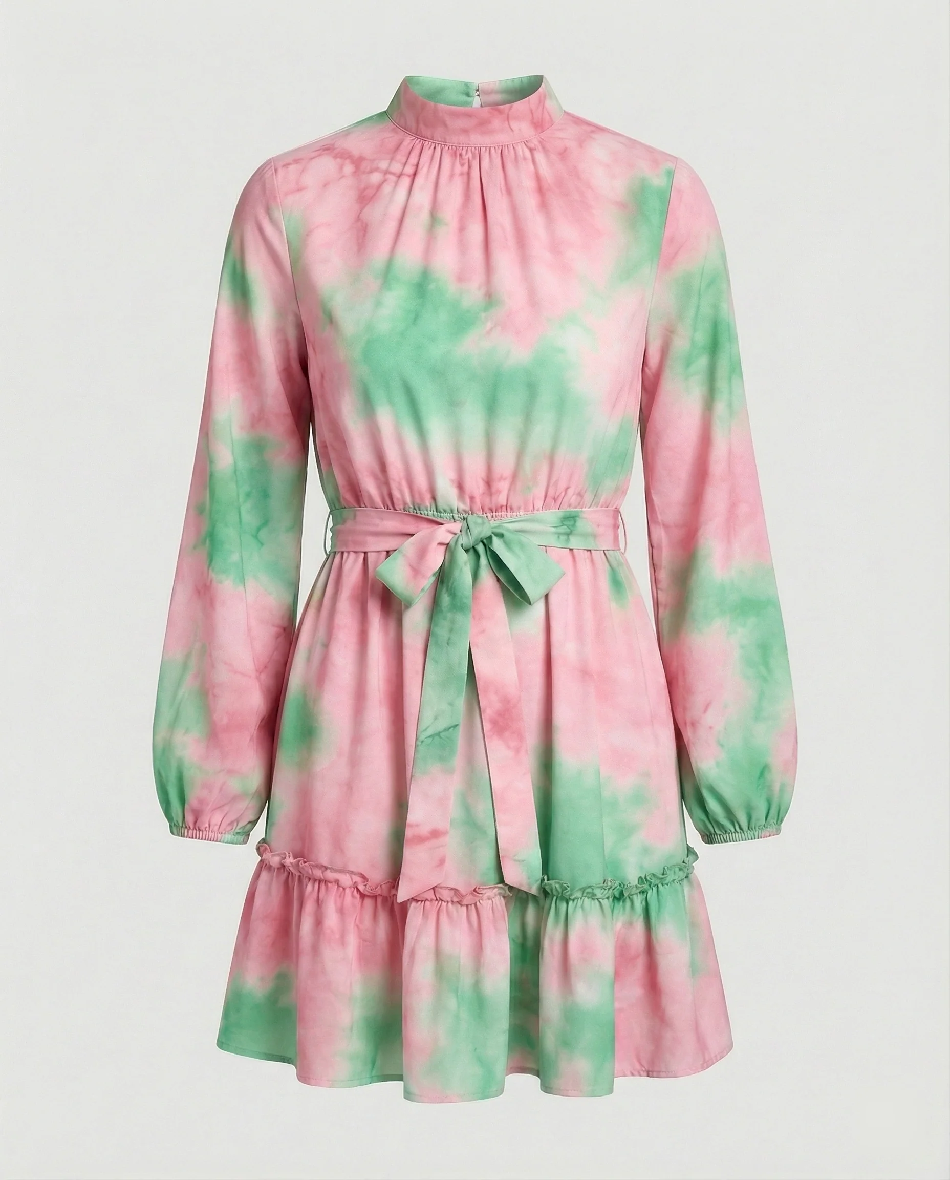 Damen Freizeitkleid Mini mit Volant - Image 14