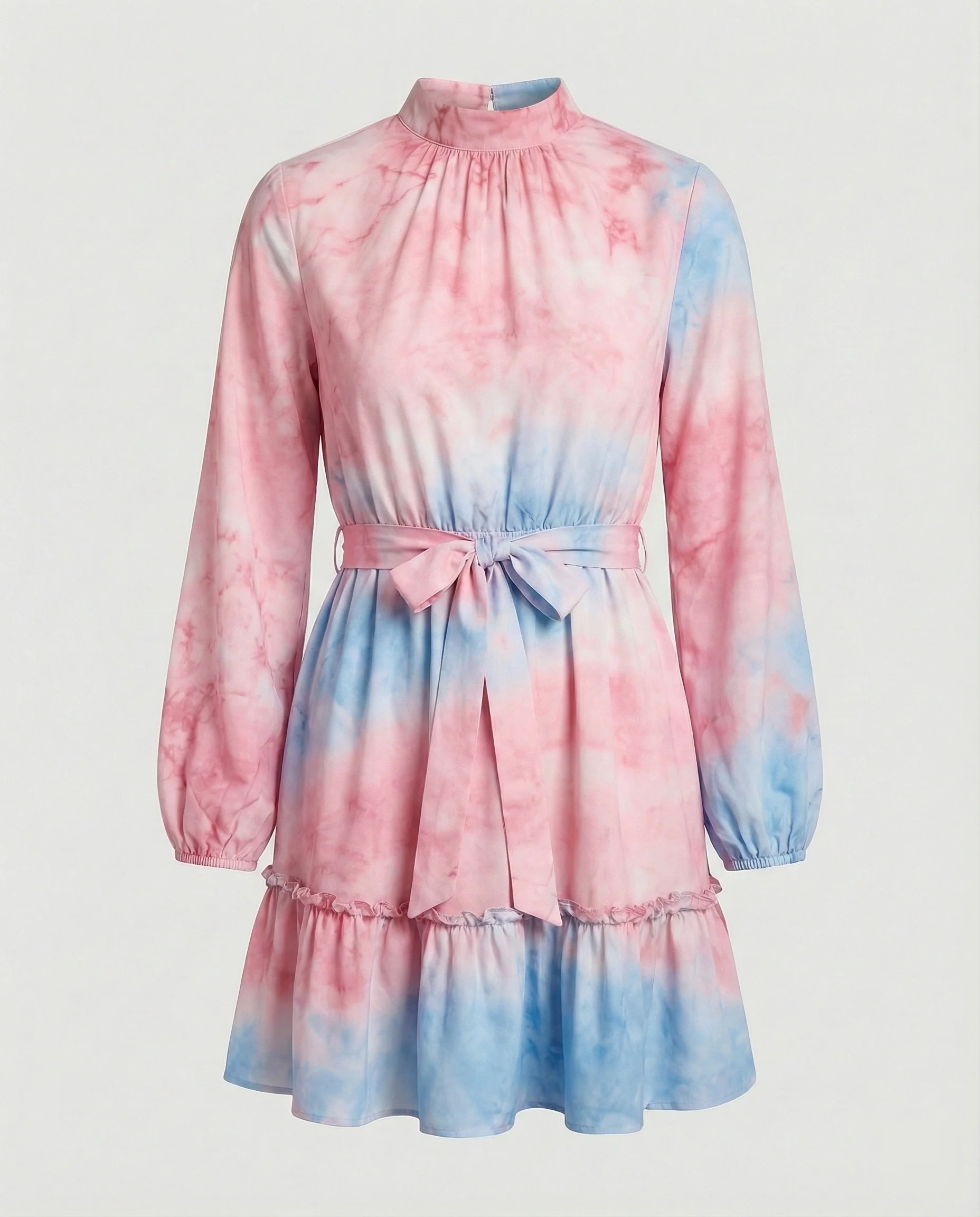 Damen Freizeitkleid Mini mit Volant - Image 2