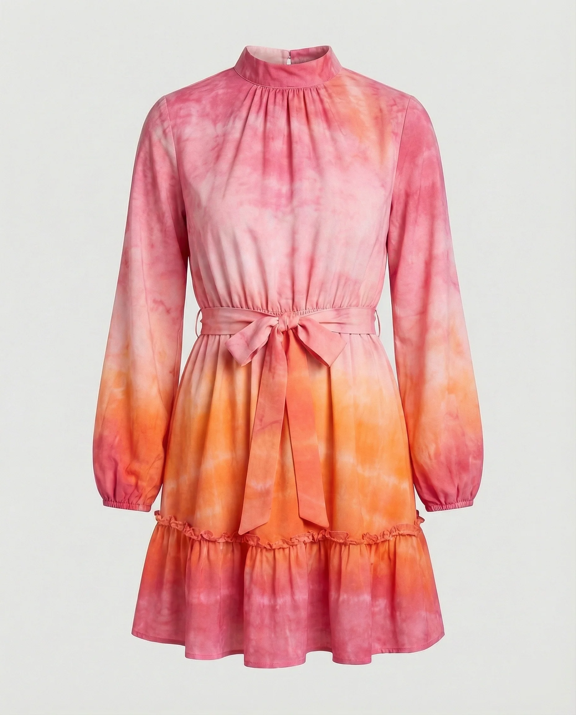 Damen Freizeitkleid Mini mit Volant - Image 7