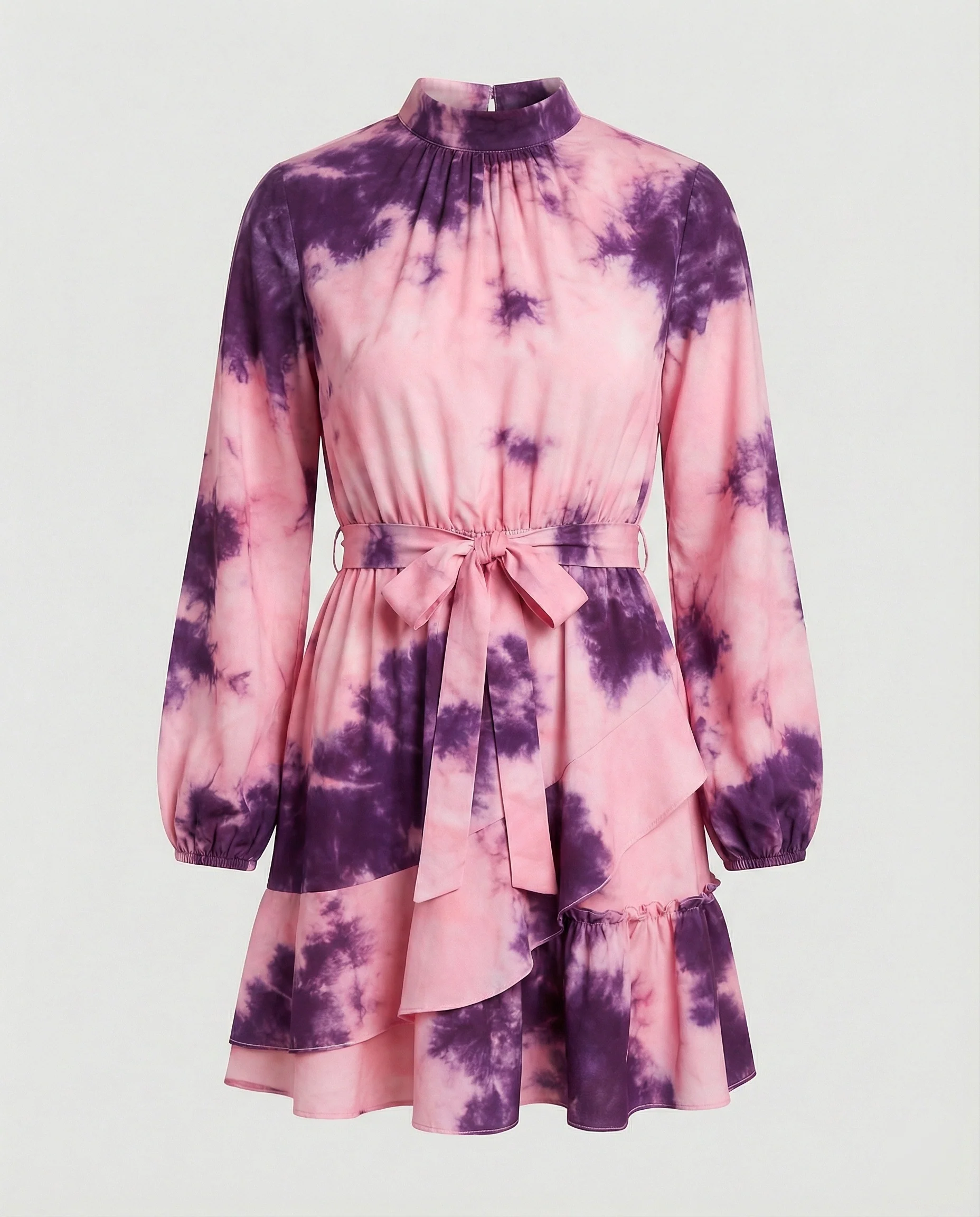 Damen Freizeitkleid Mini mit Volant - Image 9