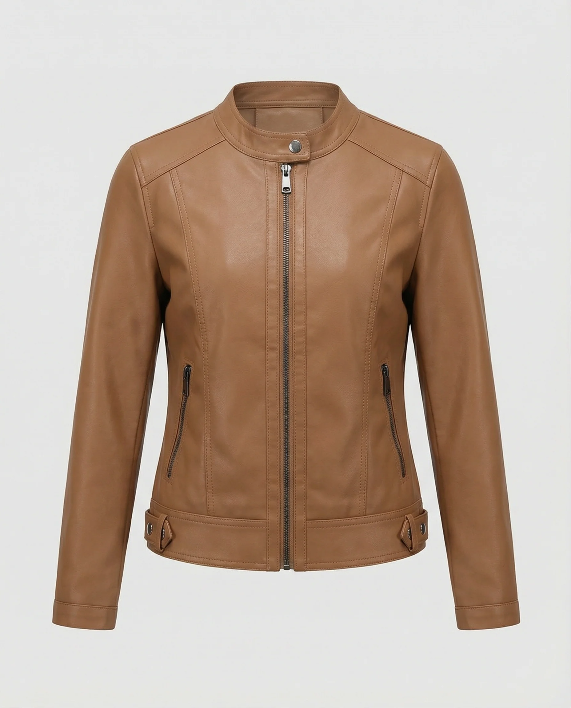 Damen Bikerjacke Lederoptik - Image 7