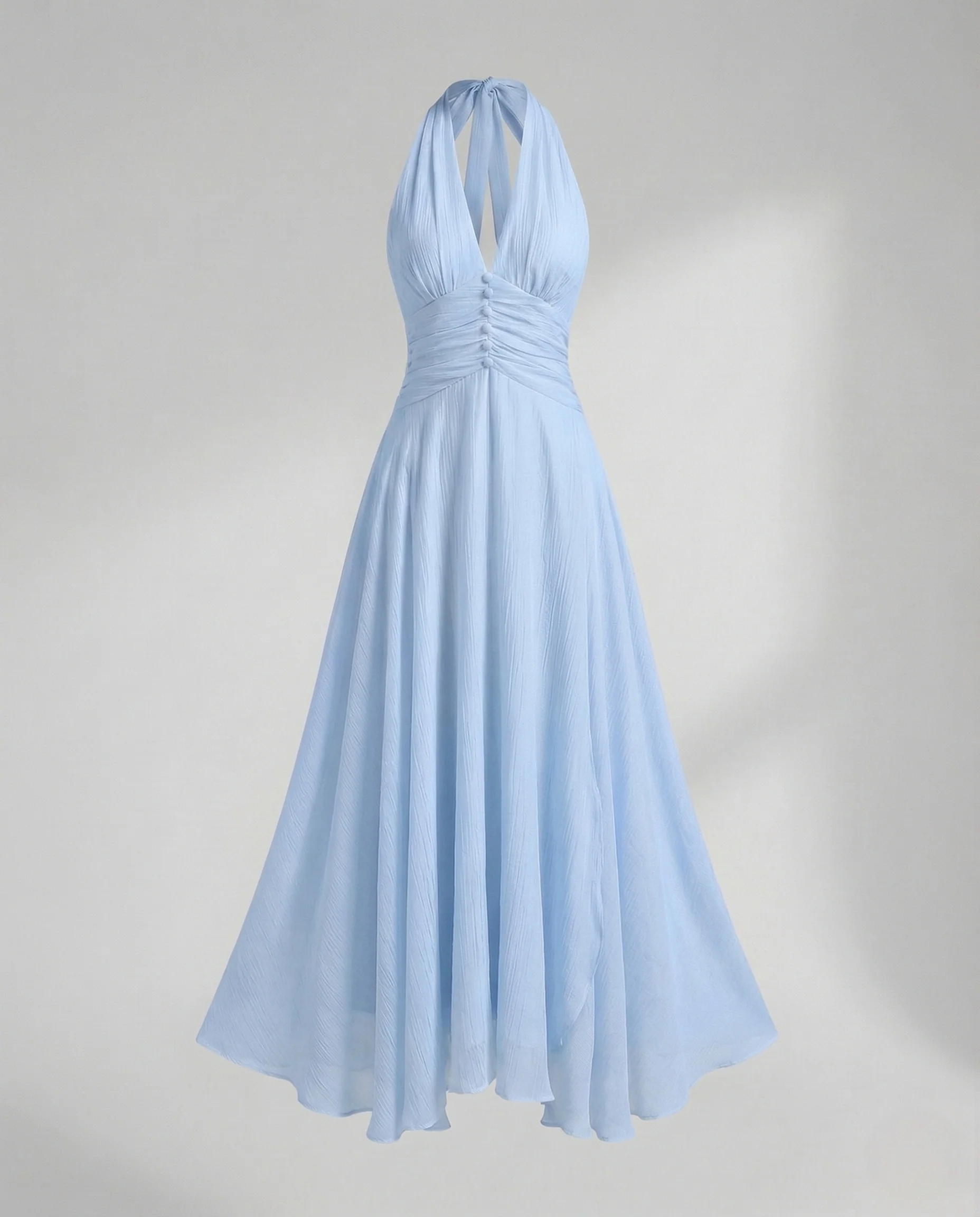 Damen Neckholder Maxikleid mit Lagenrock - Image 6