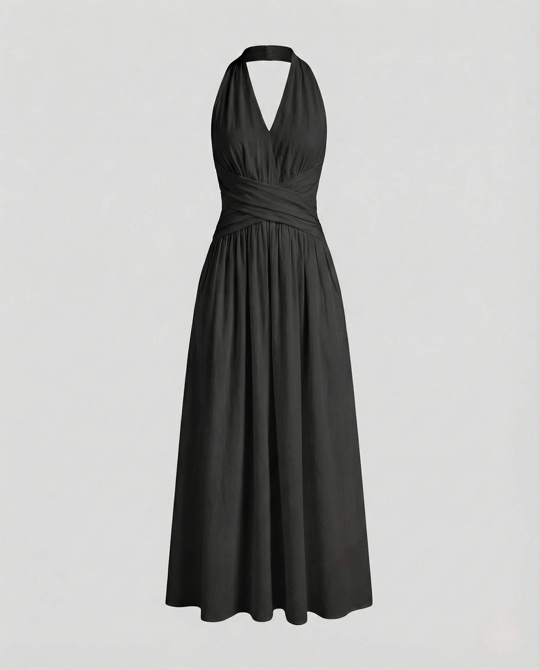 Damen Neckholder Maxikleid mit Wickeltaille - Image 6