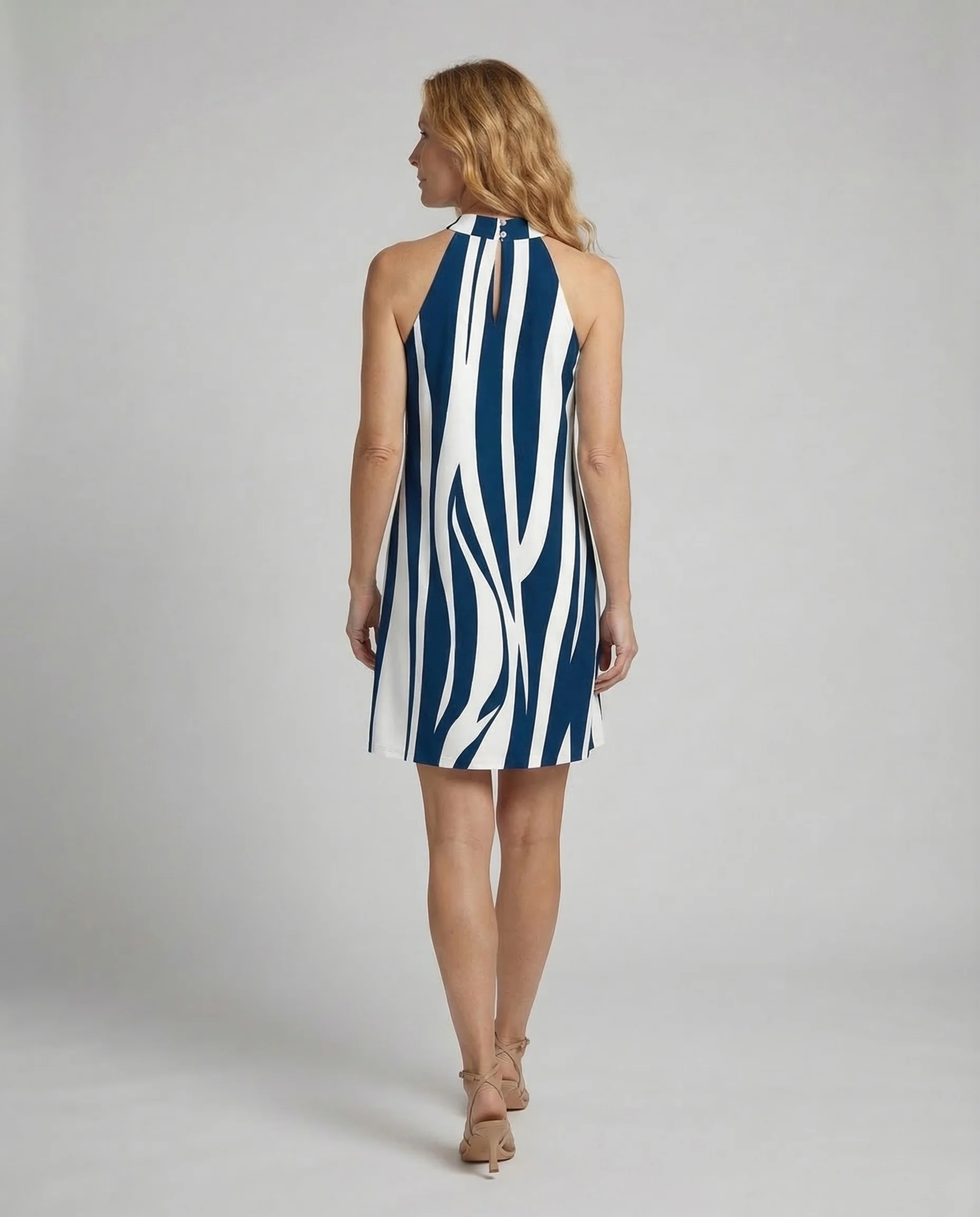 Damen Neckholder Minikleid A Linie - Image 4