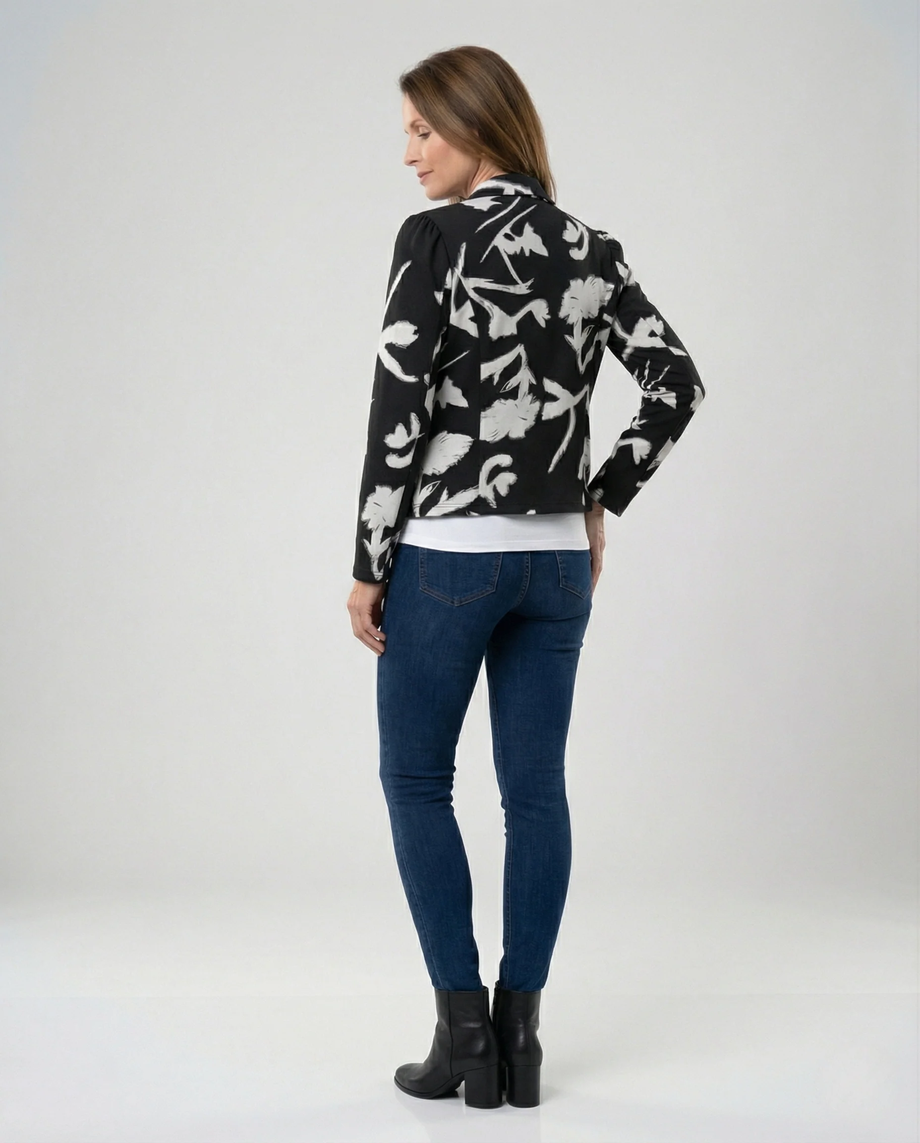 Damen Blazer Jersey Floral - Image 4