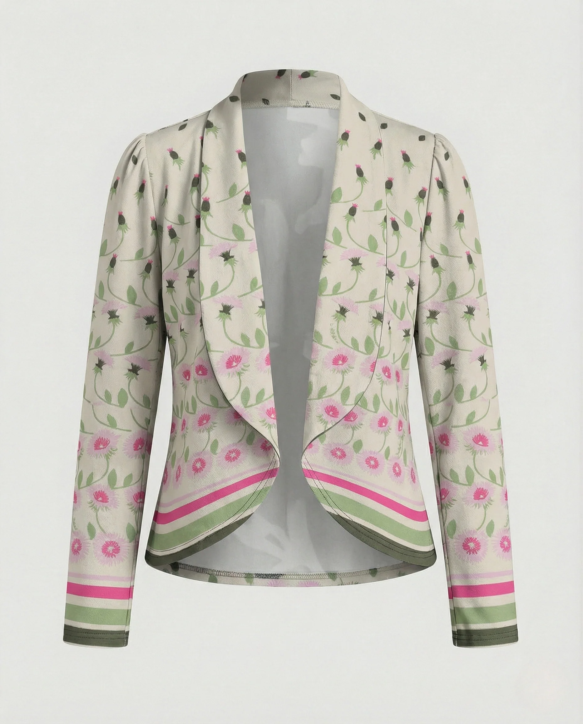 Damen Blazer Jersey Floral - Image 6