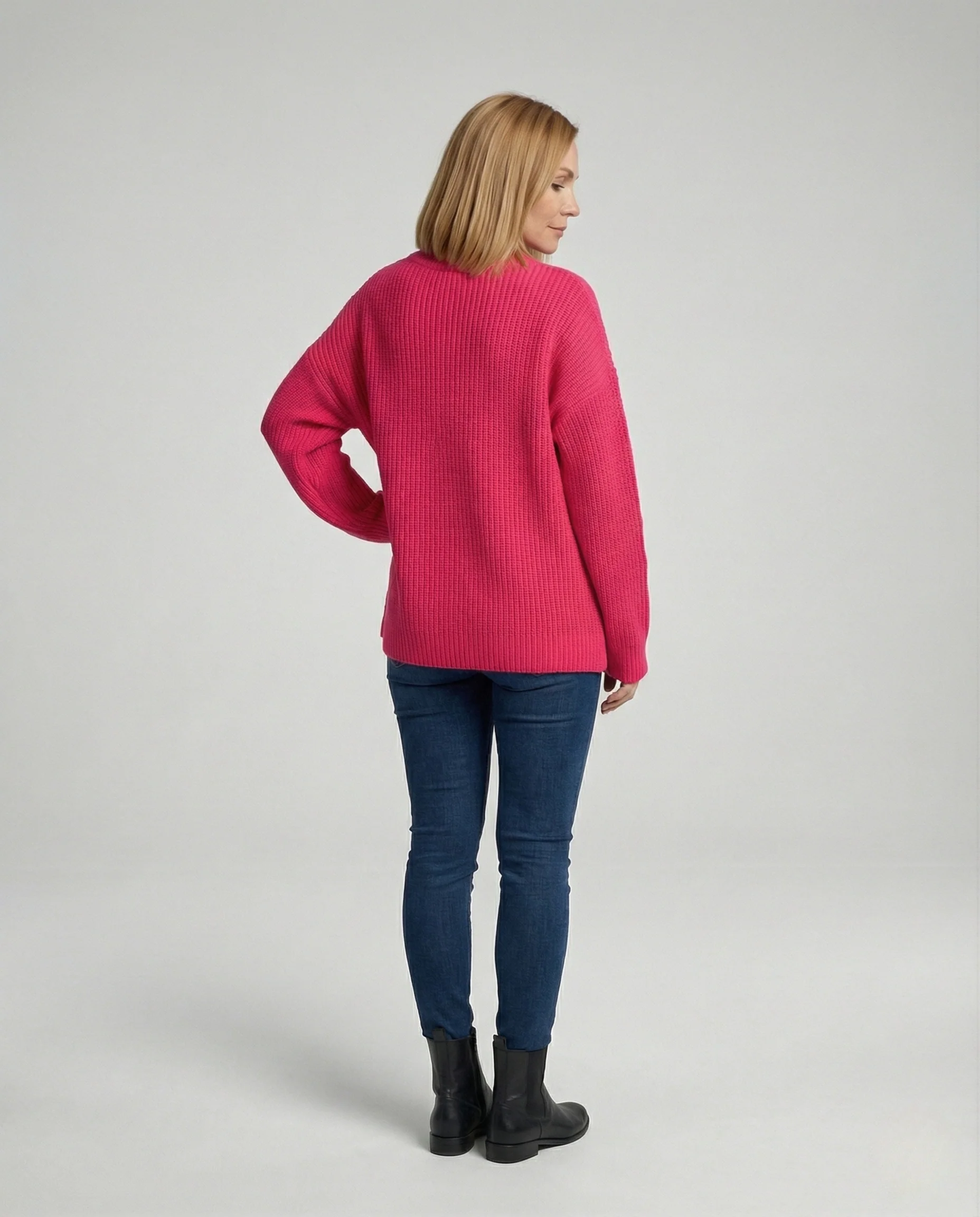 Damen Oversized Strickpullover Grobstrick - Image 3